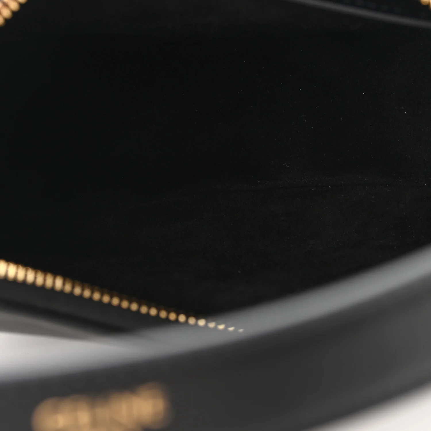 Smooth Calfskin Medium Strap Ava Triomphe Shoulder Bag Black - Image 5