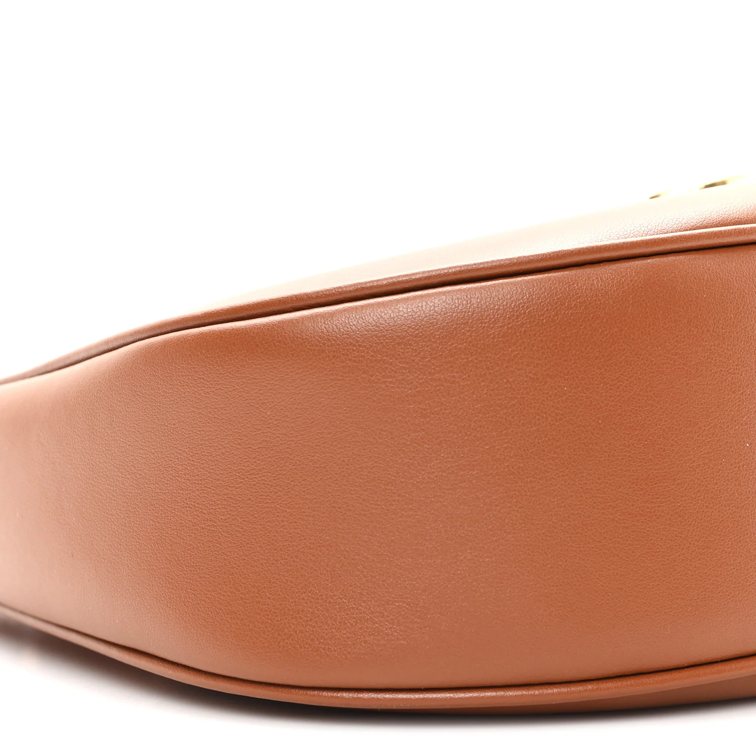 Smooth Calfskin Medium Strap Ava Triomphe Shoulder Bag Tan - Image 9