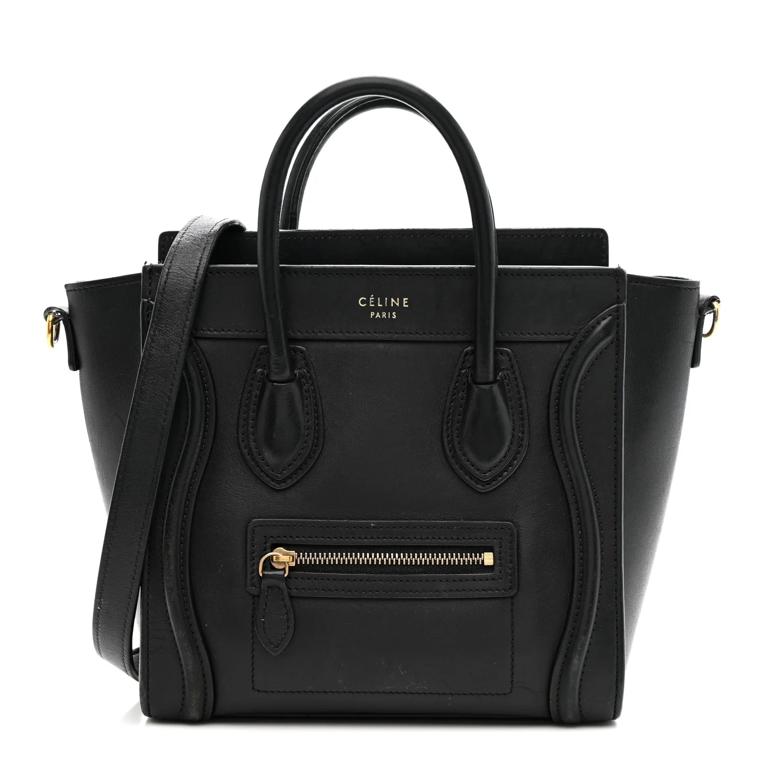 Smooth Calfskin Nano Luggage Black