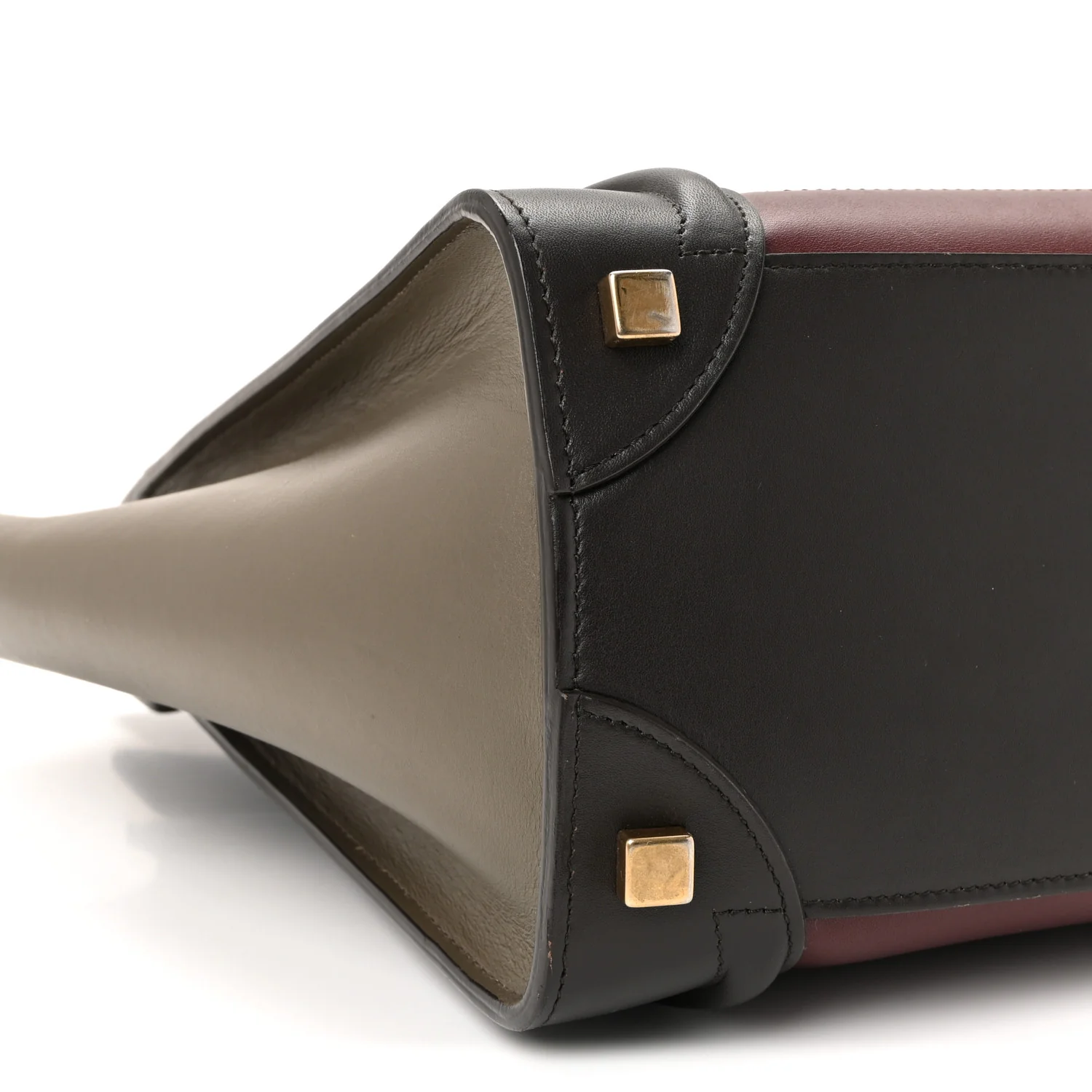 Smooth Calfskin Nubuck Micro Tri-Color Luggage Burgundy - Image 8