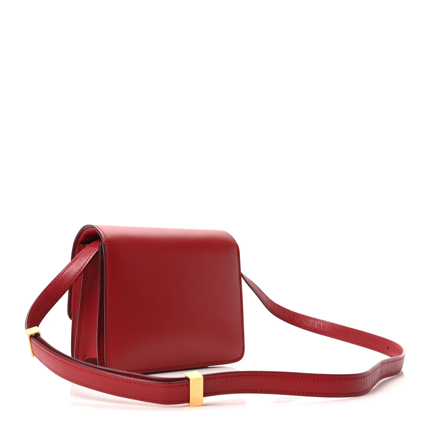 Smooth Calfskin Small Classic Box Flap Bag Red - Image 3