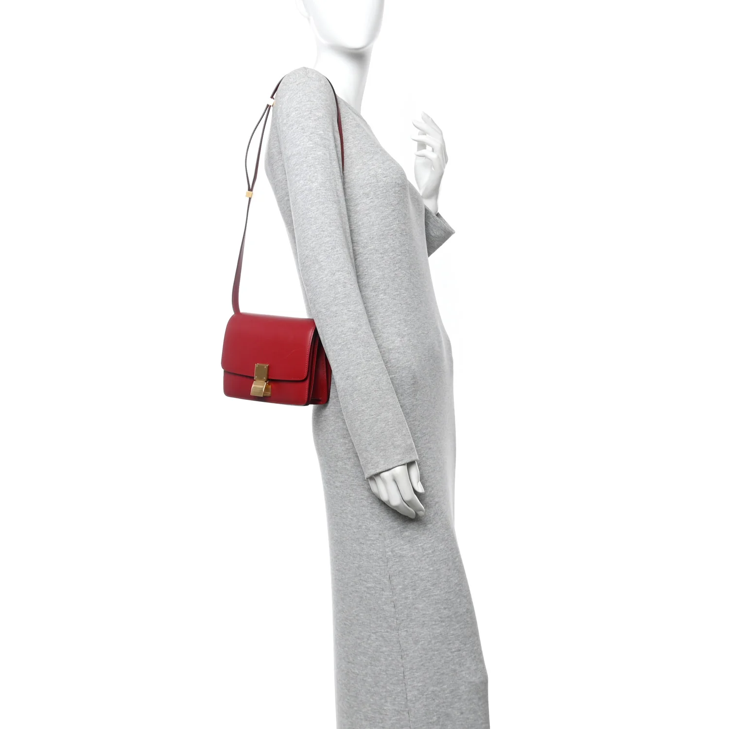 Smooth Calfskin Small Classic Box Flap Bag Red - Image 2