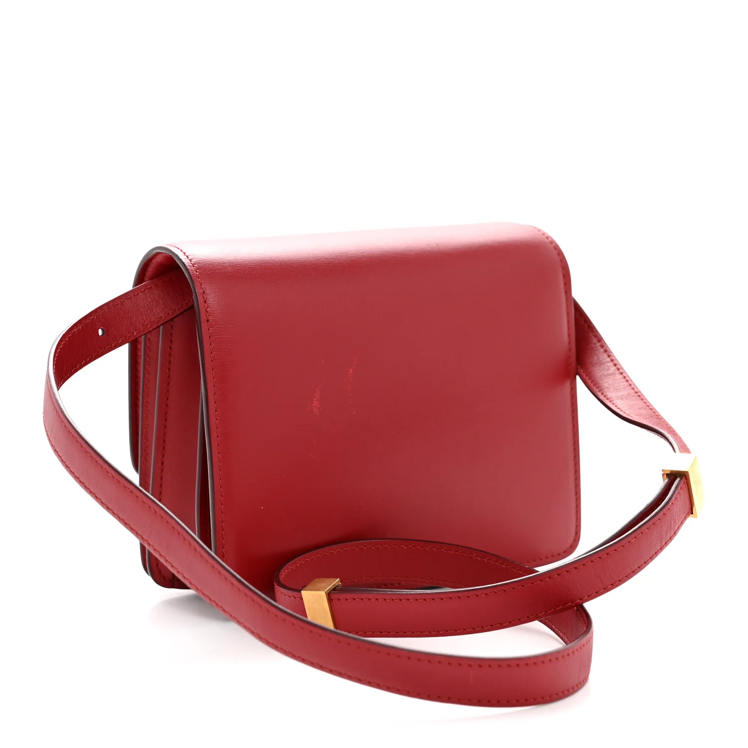 Smooth Calfskin Small Classic Box Flap Bag Red - Image 3