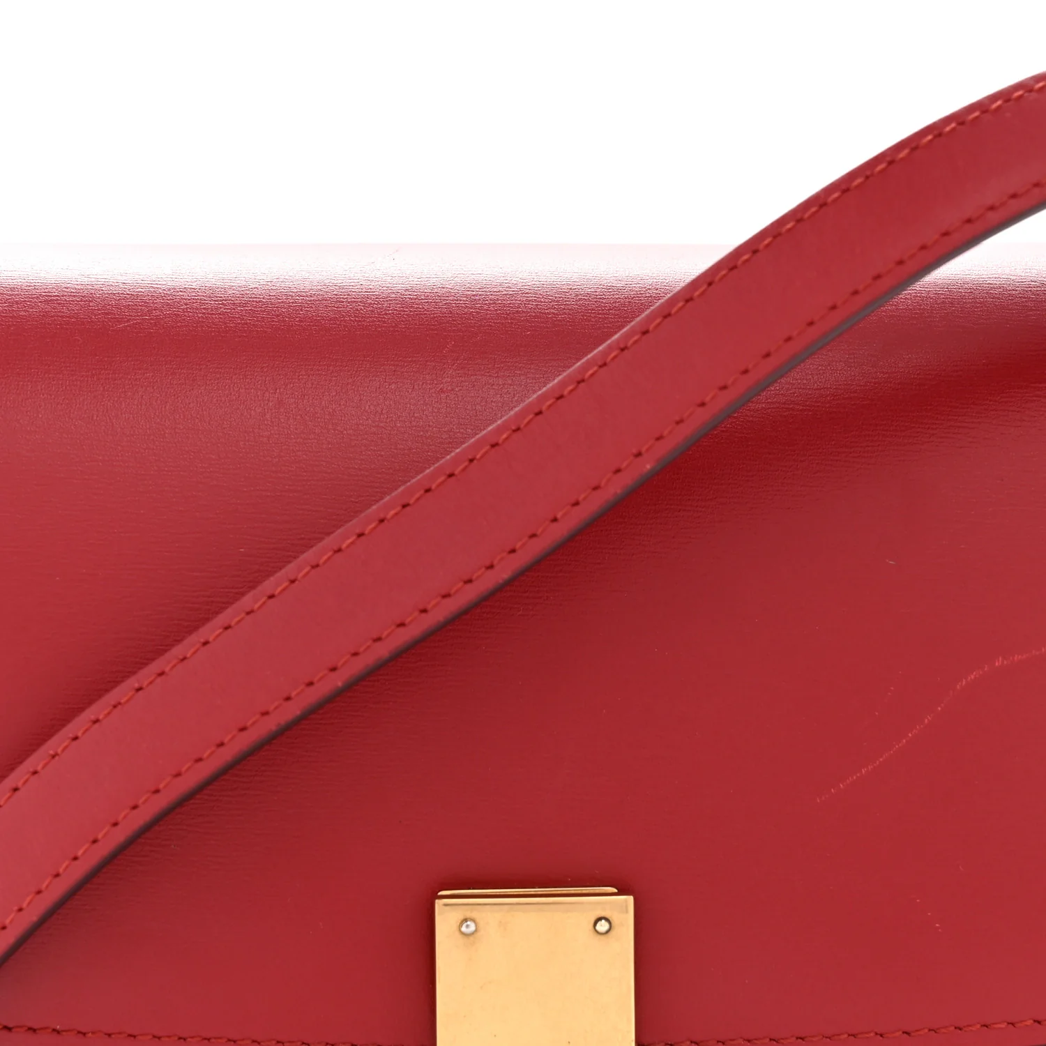 Smooth Calfskin Small Classic Box Flap Bag Red - Image 9