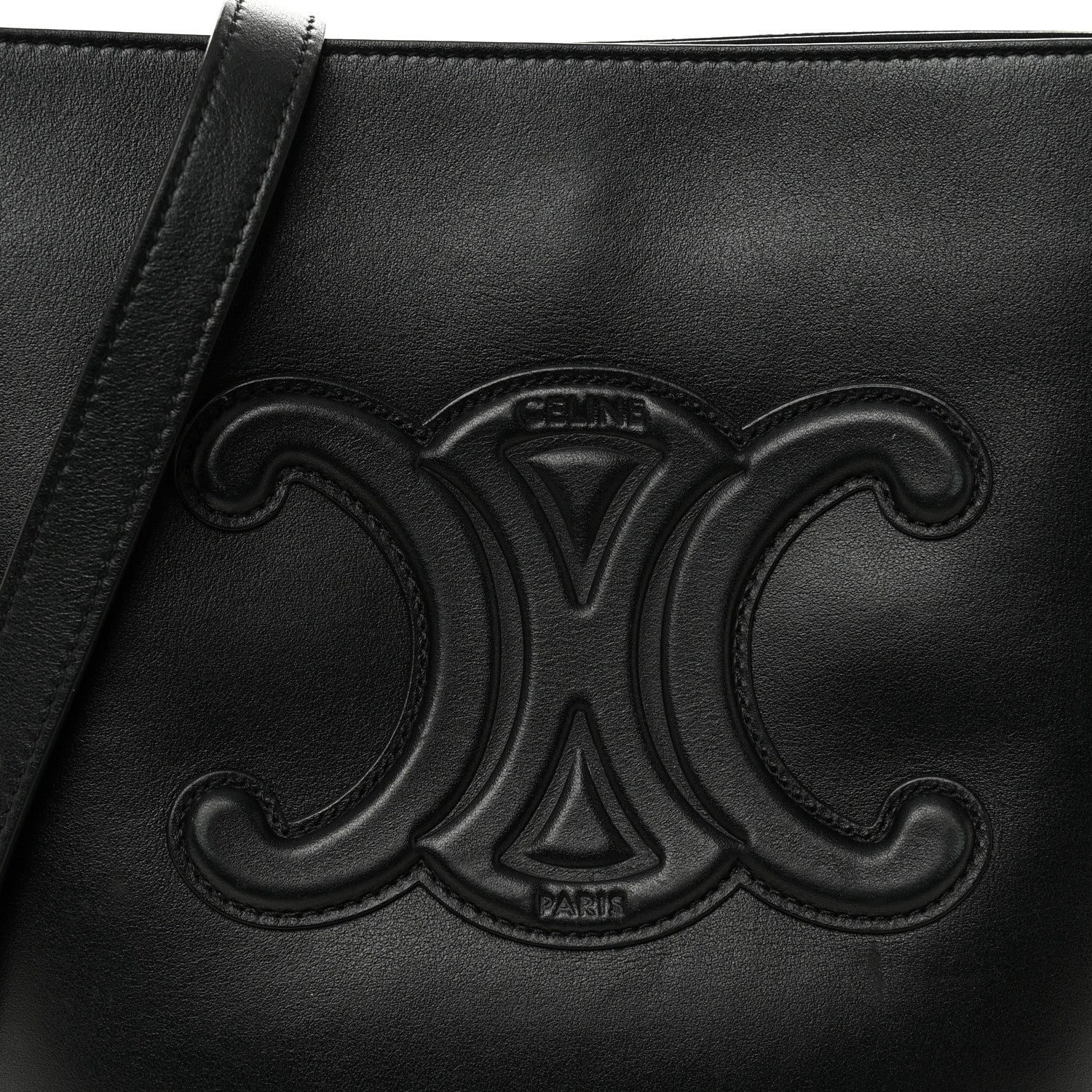 Smooth Calfskin Small Cuir Triomphe Bucket Bag Black - Image 6