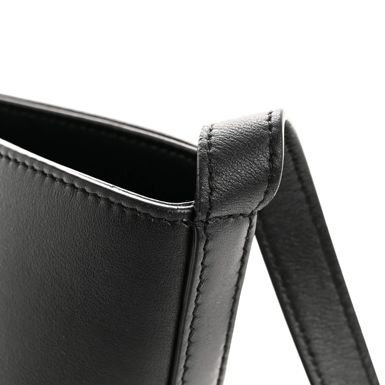 Smooth Calfskin Small Cuir Triomphe Bucket Bag Black - Image 13