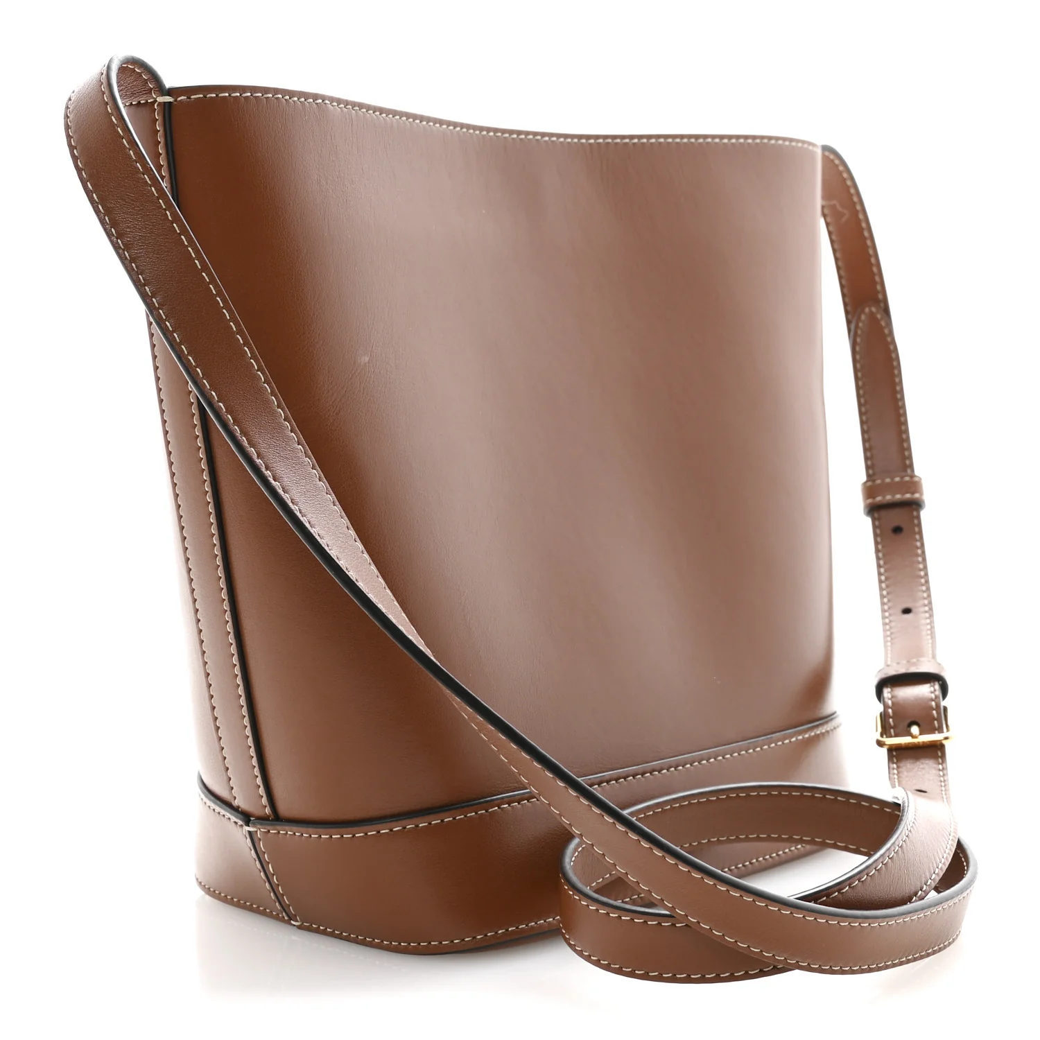 Smooth Calfskin Small Cuir Triomphe Bucket Bag Tan - Image 3
