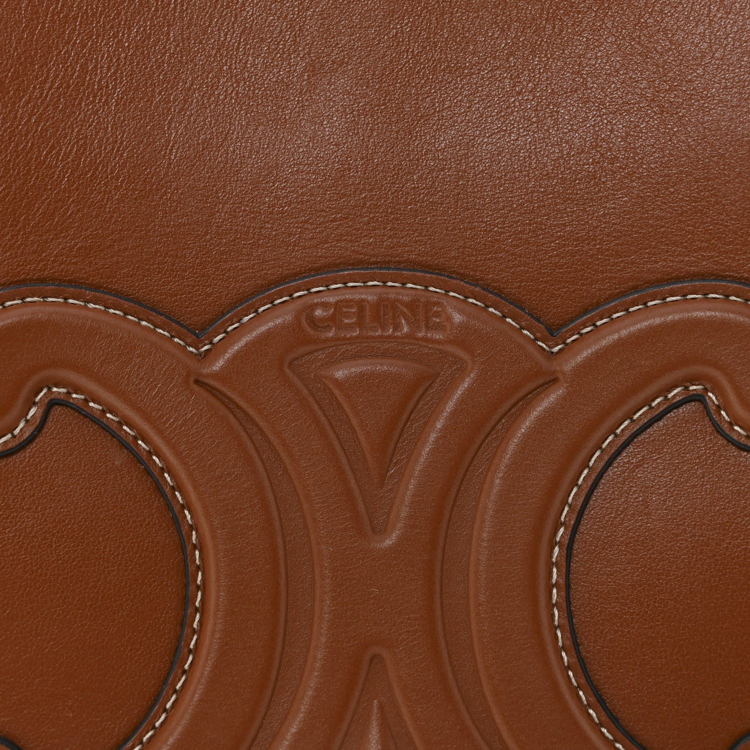 Smooth Calfskin Small Cuir Triomphe Bucket Bag Tan - Image 6