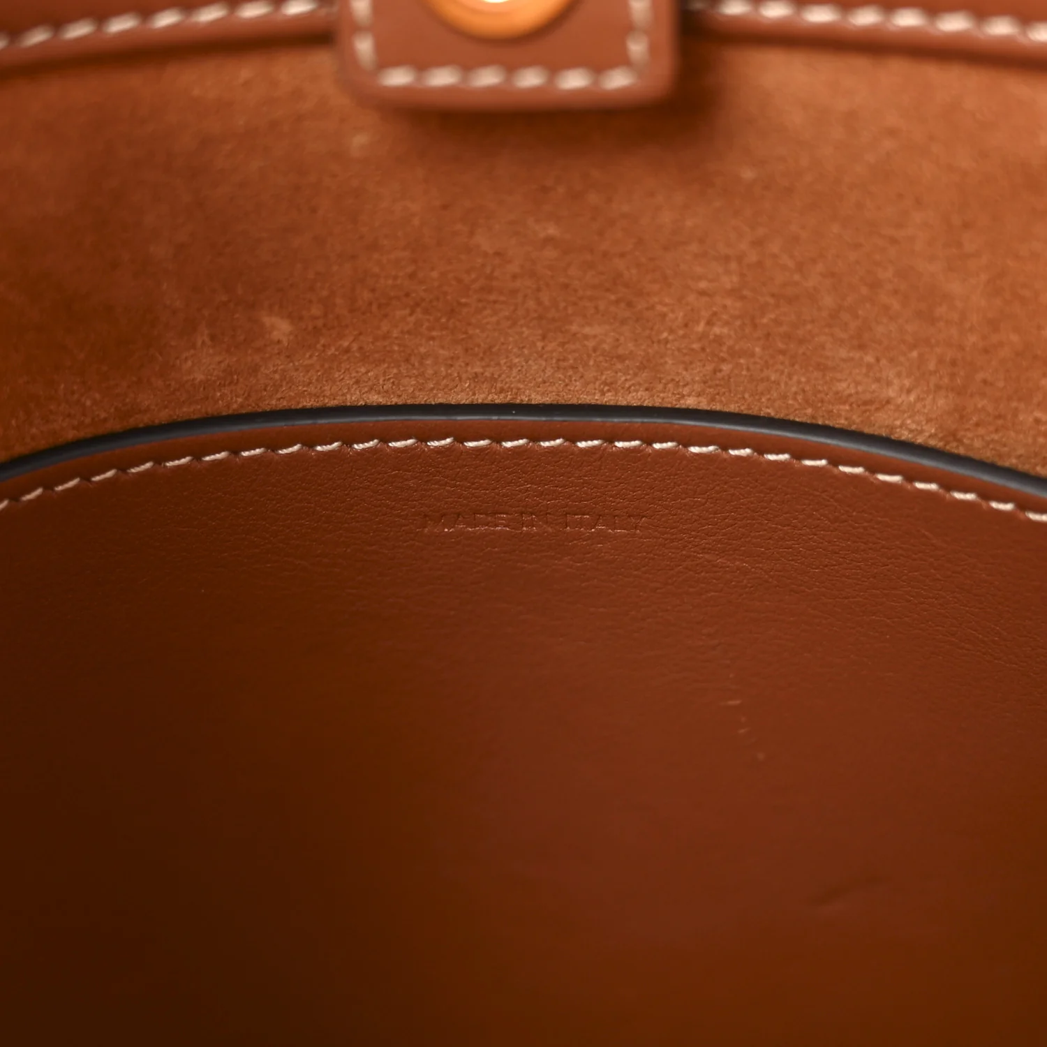 Smooth Calfskin Small Cuir Triomphe Bucket Bag Tan - Image 7