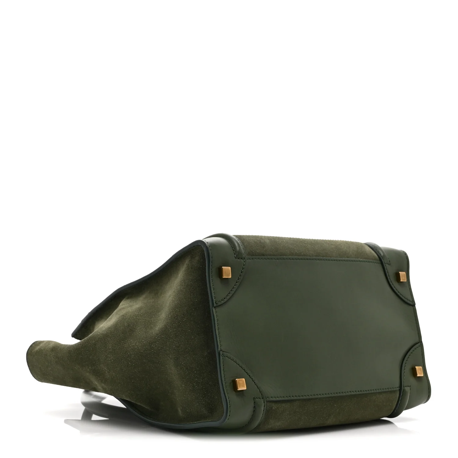 Smooth Calfskin Suede Mini Luggage Green - Image 4