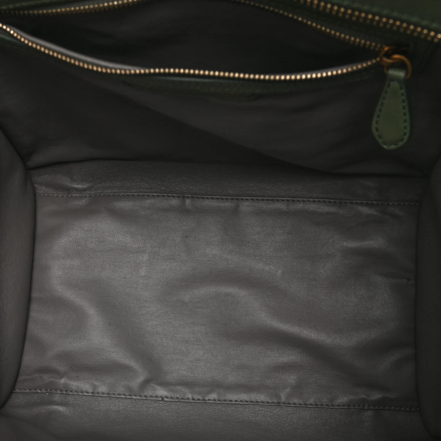 Smooth Calfskin Suede Mini Luggage Green - Image 5