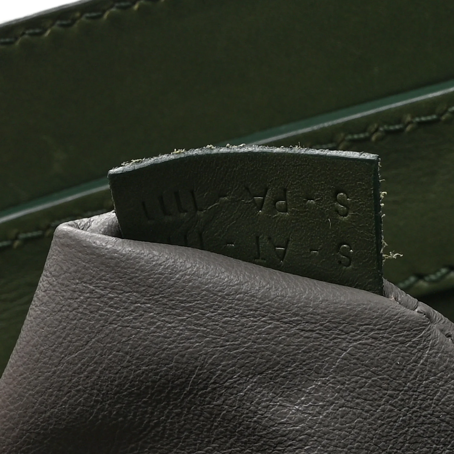 Smooth Calfskin Suede Mini Luggage Green - Image 7