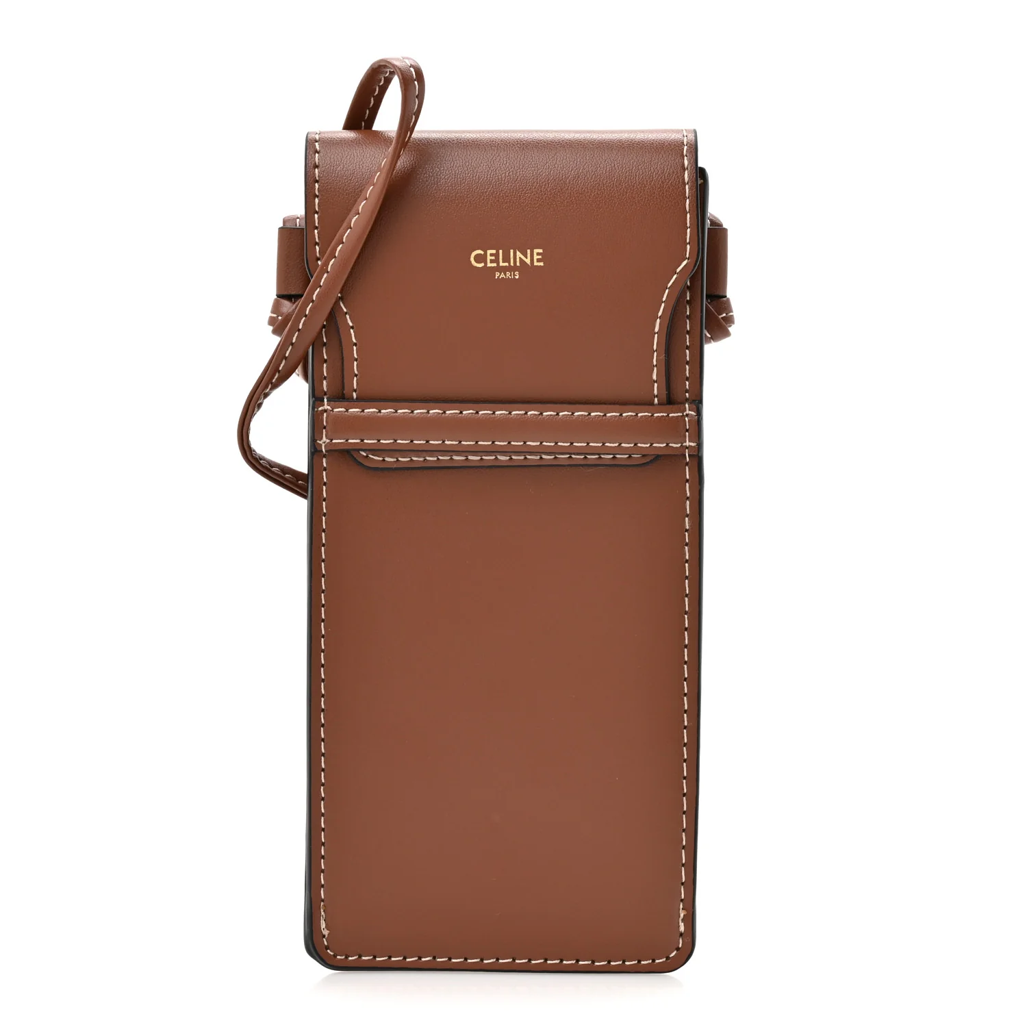 Smooth Calfskin Sunglasses Pouch Tan