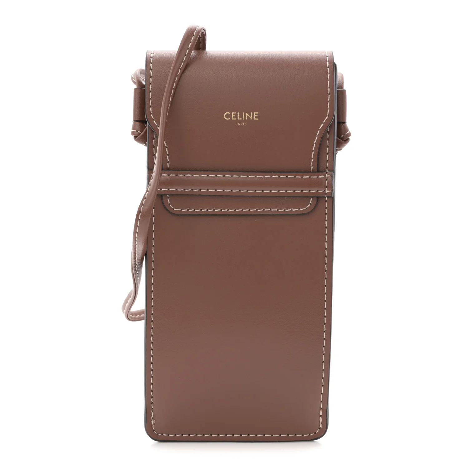 Smooth Calfskin Sunglasses Pouch Tan