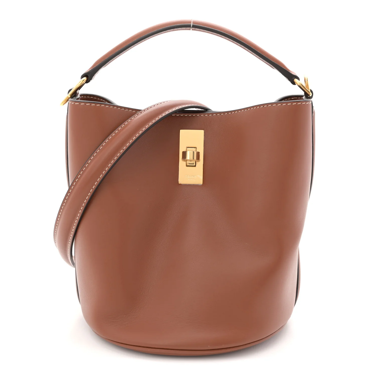 Smooth Calfskin Teen Bucket 16 Tan