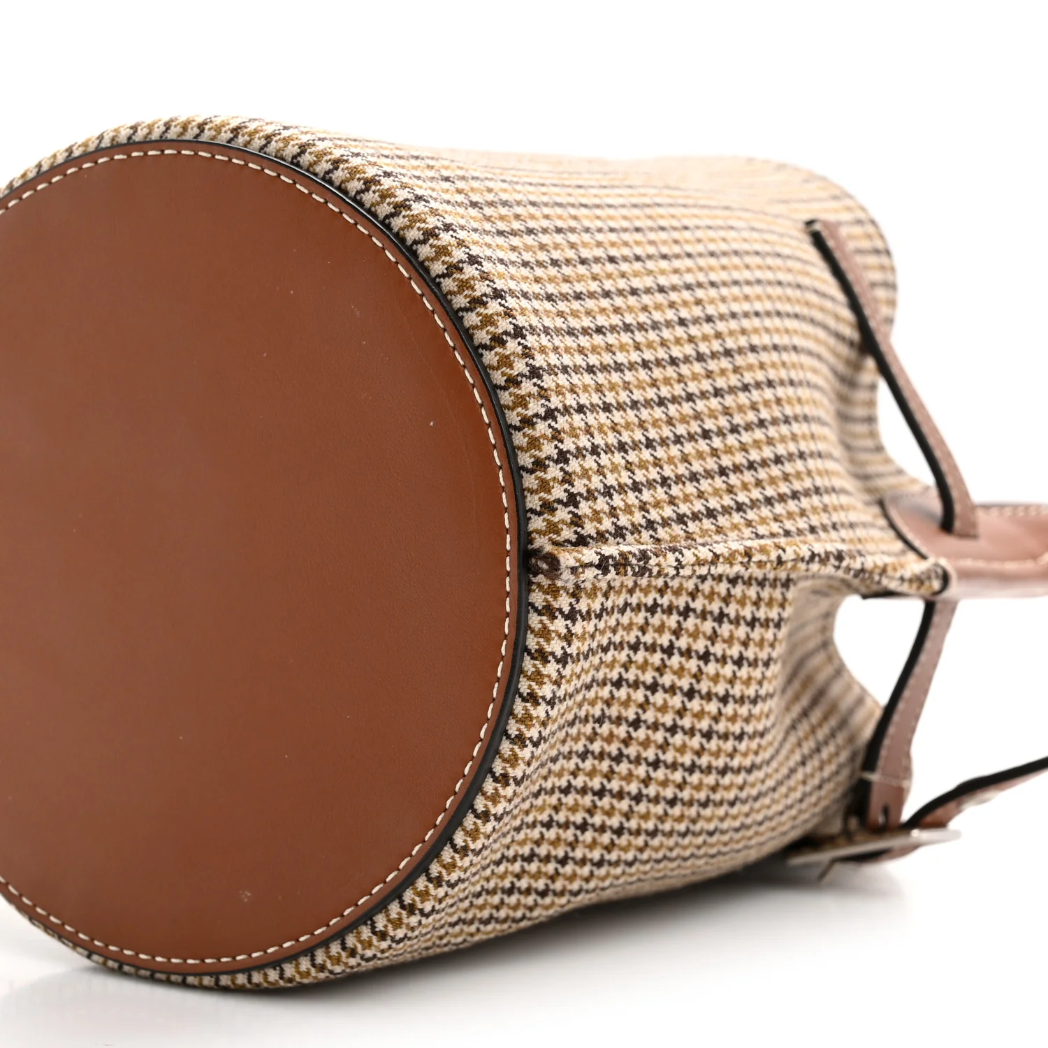 Smooth Calfskin Tweed Nano Big Bag Bucket Tan - Image 11