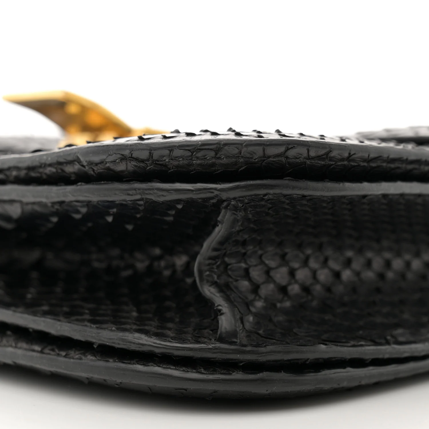 Snakeskin Medium Classic Box Flap Bag Black - Image 17