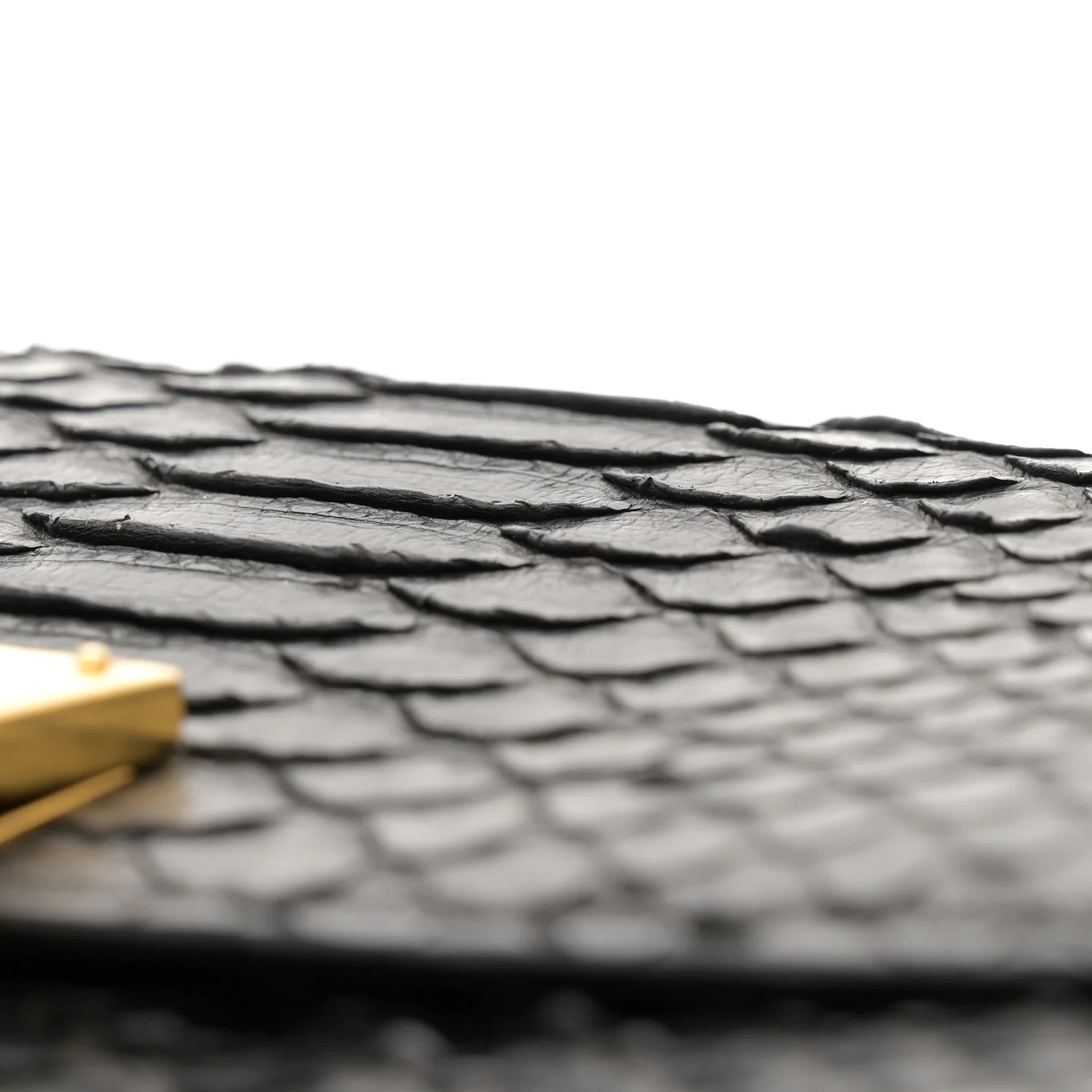 Snakeskin Medium Classic Box Flap Bag Black - Image 20