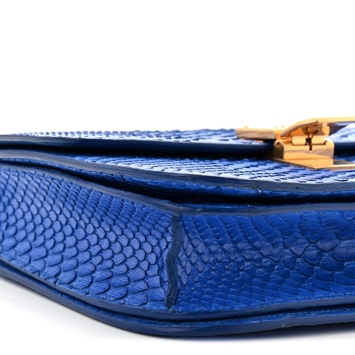 Snakeskin Medium Classic Box Flap Blue - Image 8