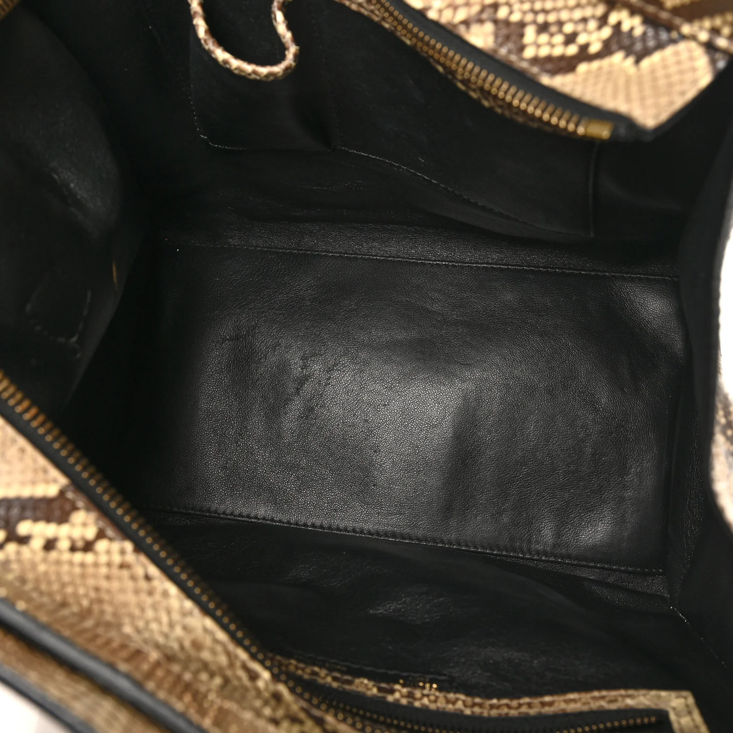 Snakeskin Mini Luggage Beige - Image 5
