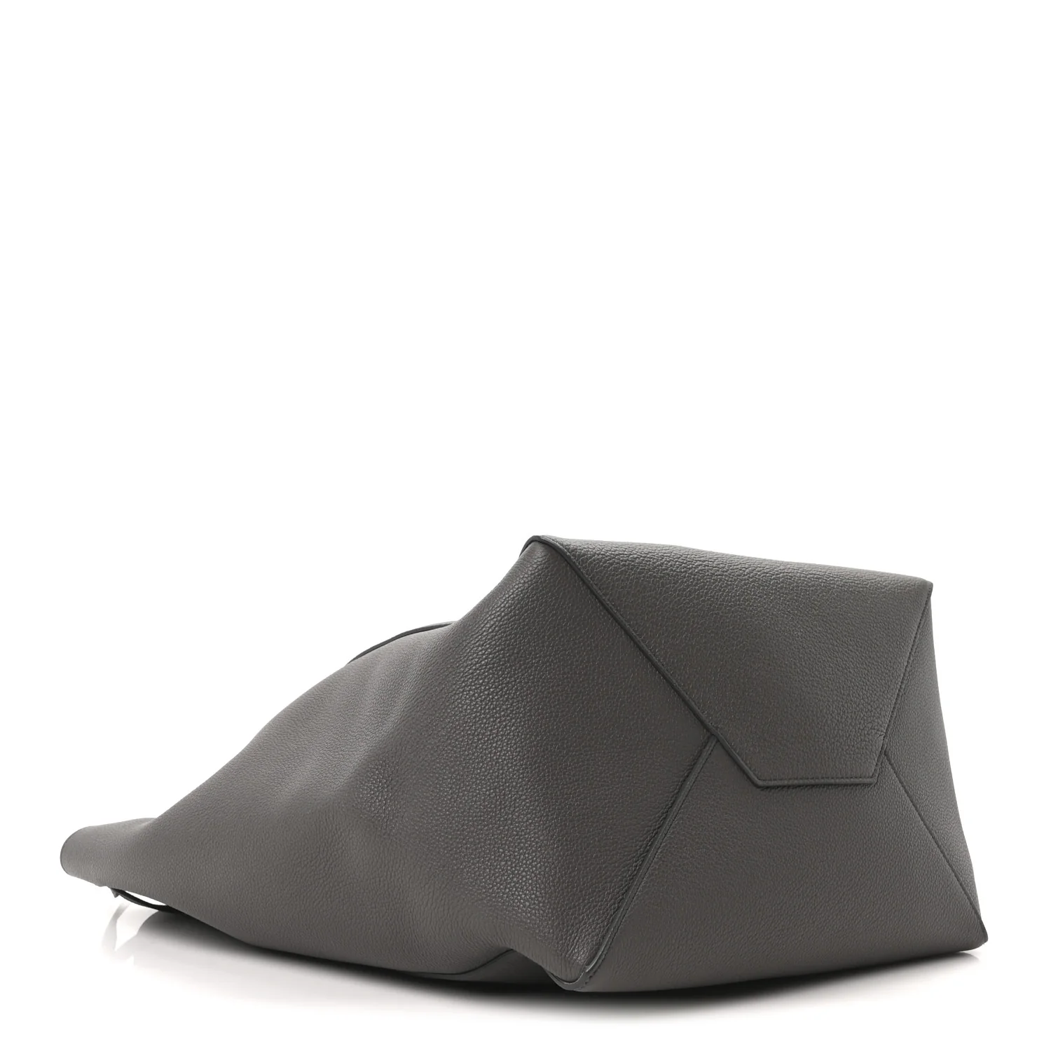 Soft Grained Calfskin Medium Belt Cabas Medium Grey - Image 4
