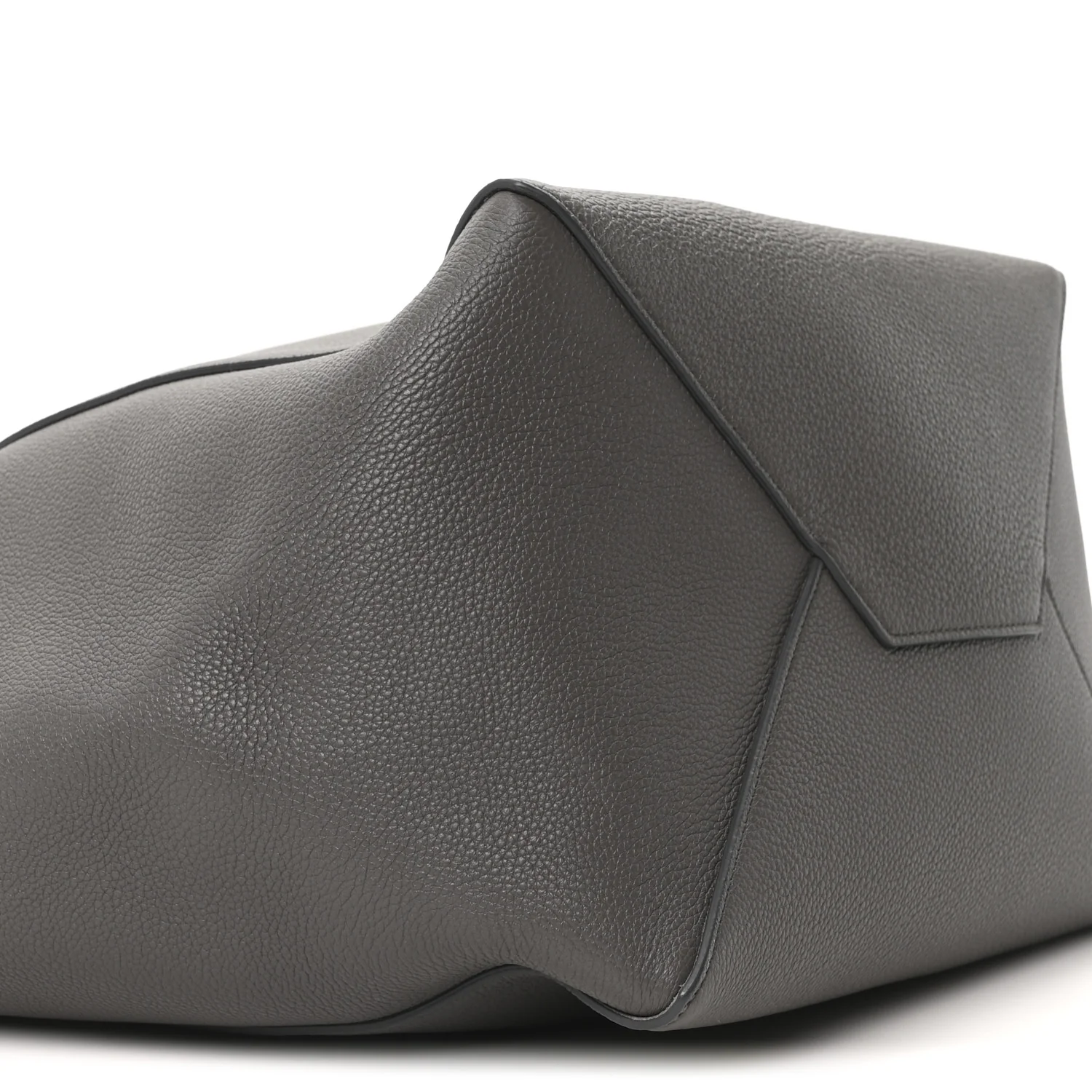 Soft Grained Calfskin Medium Belt Cabas Medium Grey - Image 9