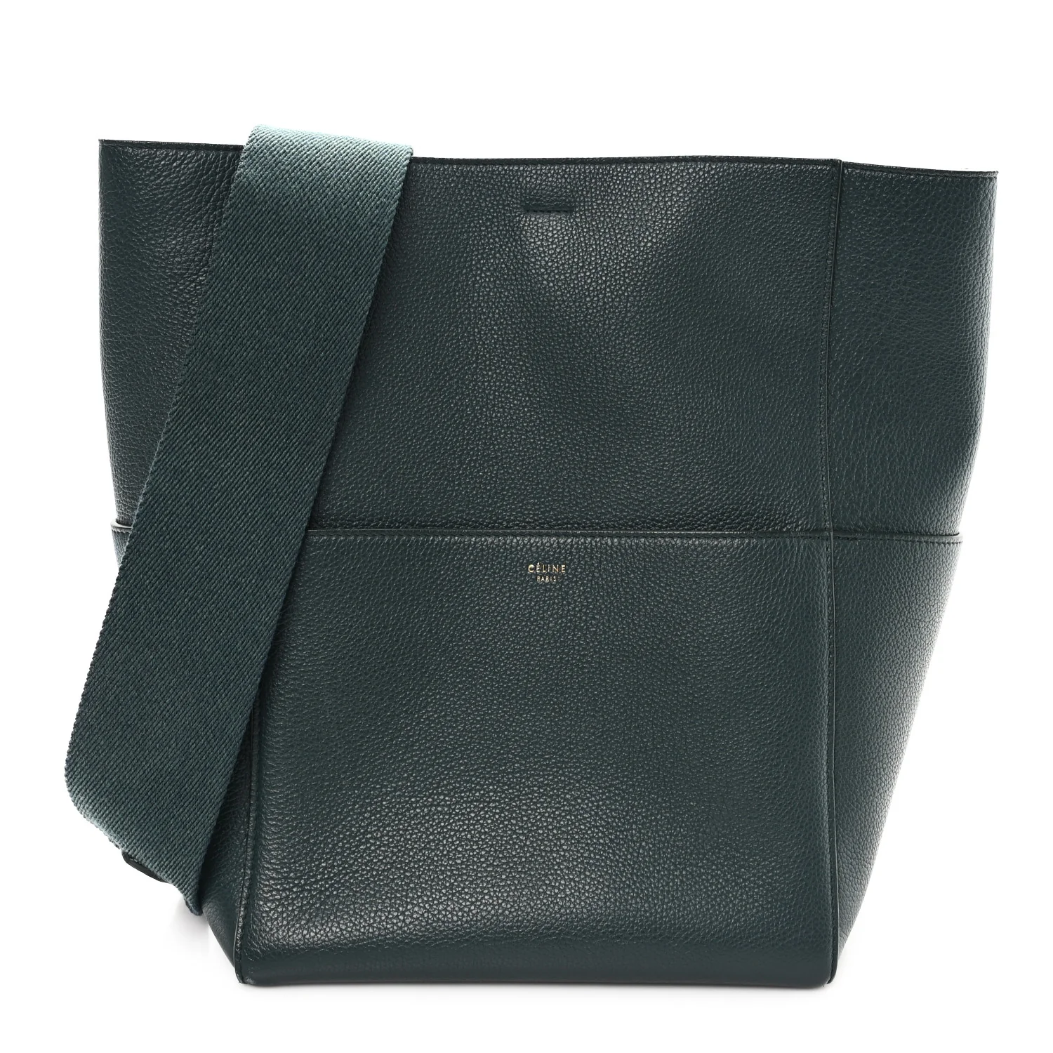 Soft Grained Calfskin Sangle Bucket Bag Amazone