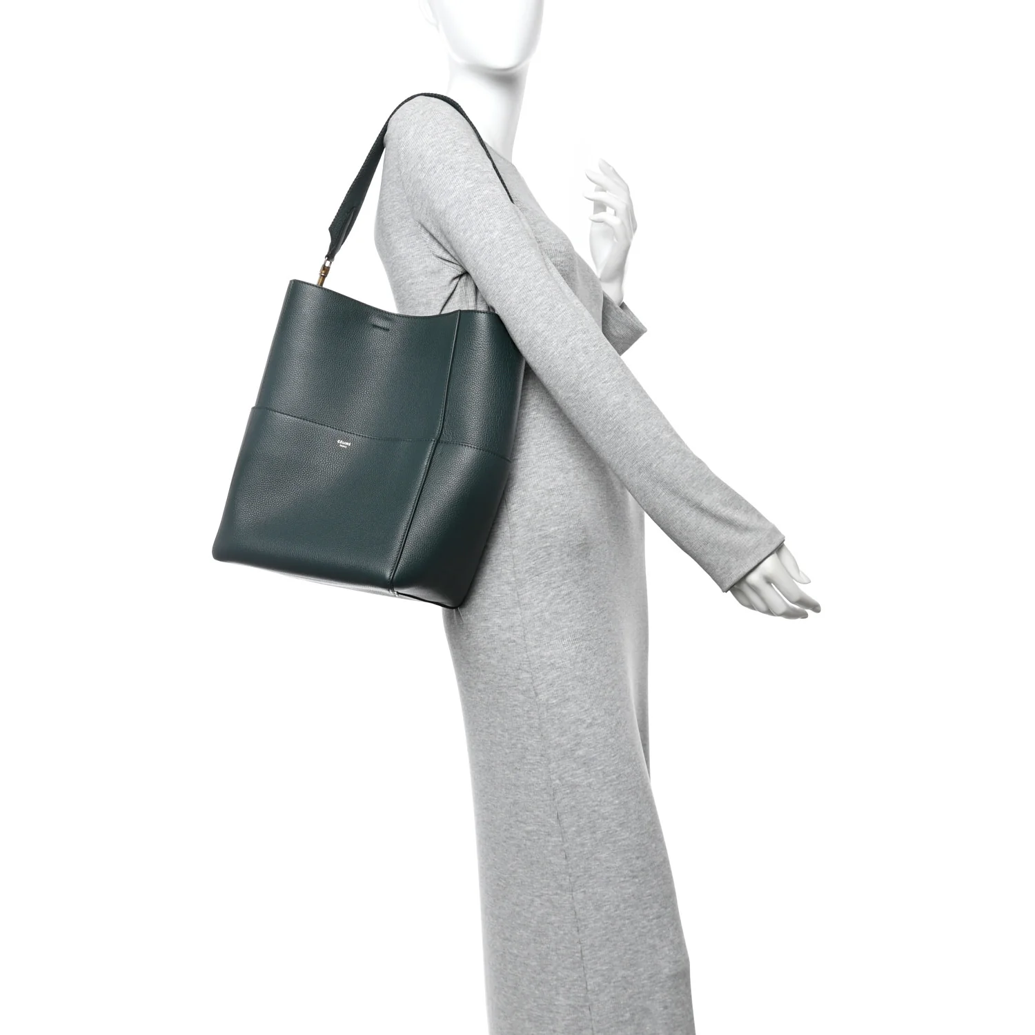 Soft Grained Calfskin Sangle Bucket Bag Amazone - Image 2