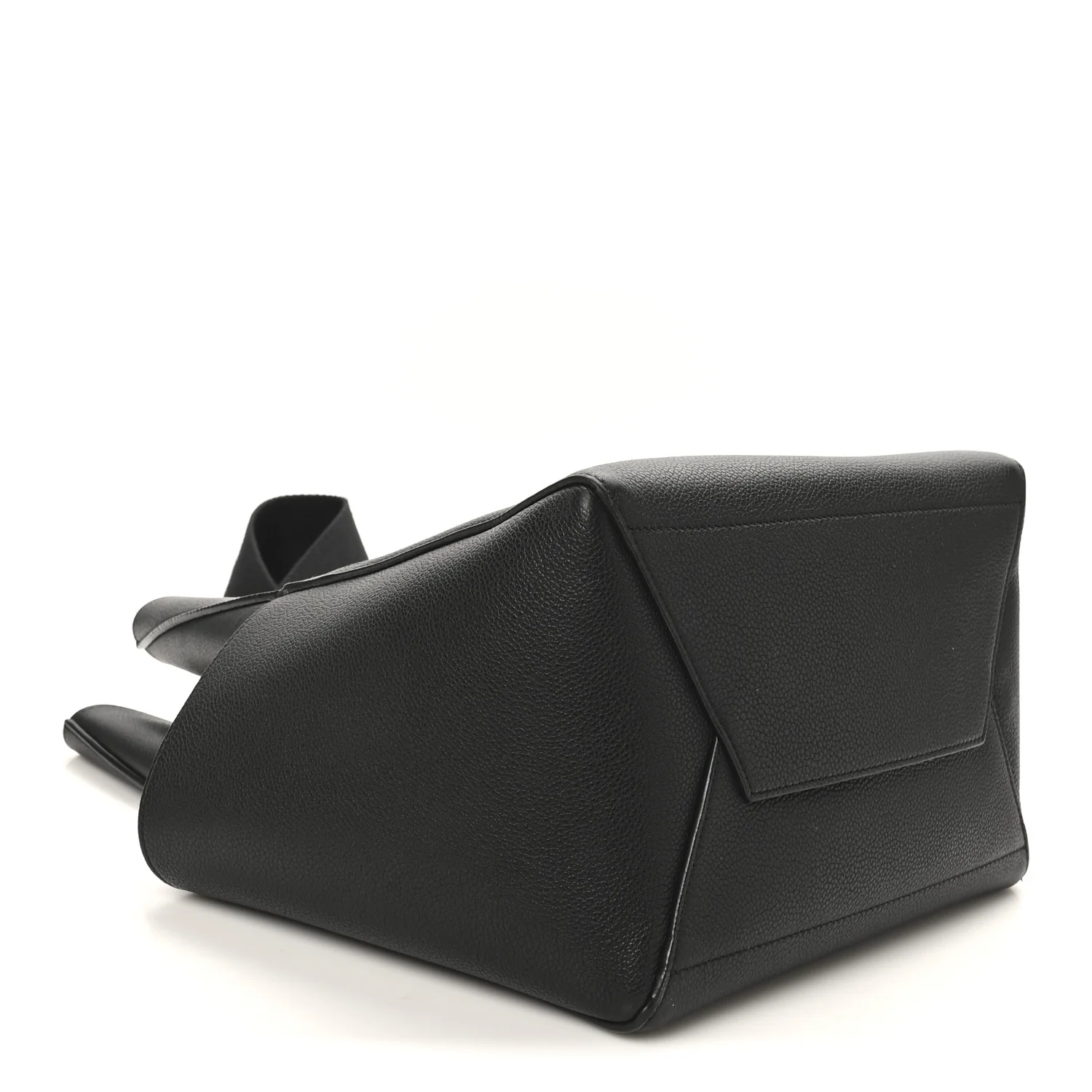 Soft Grained Calfskin Sangle Bucket Bag Black - Image 4