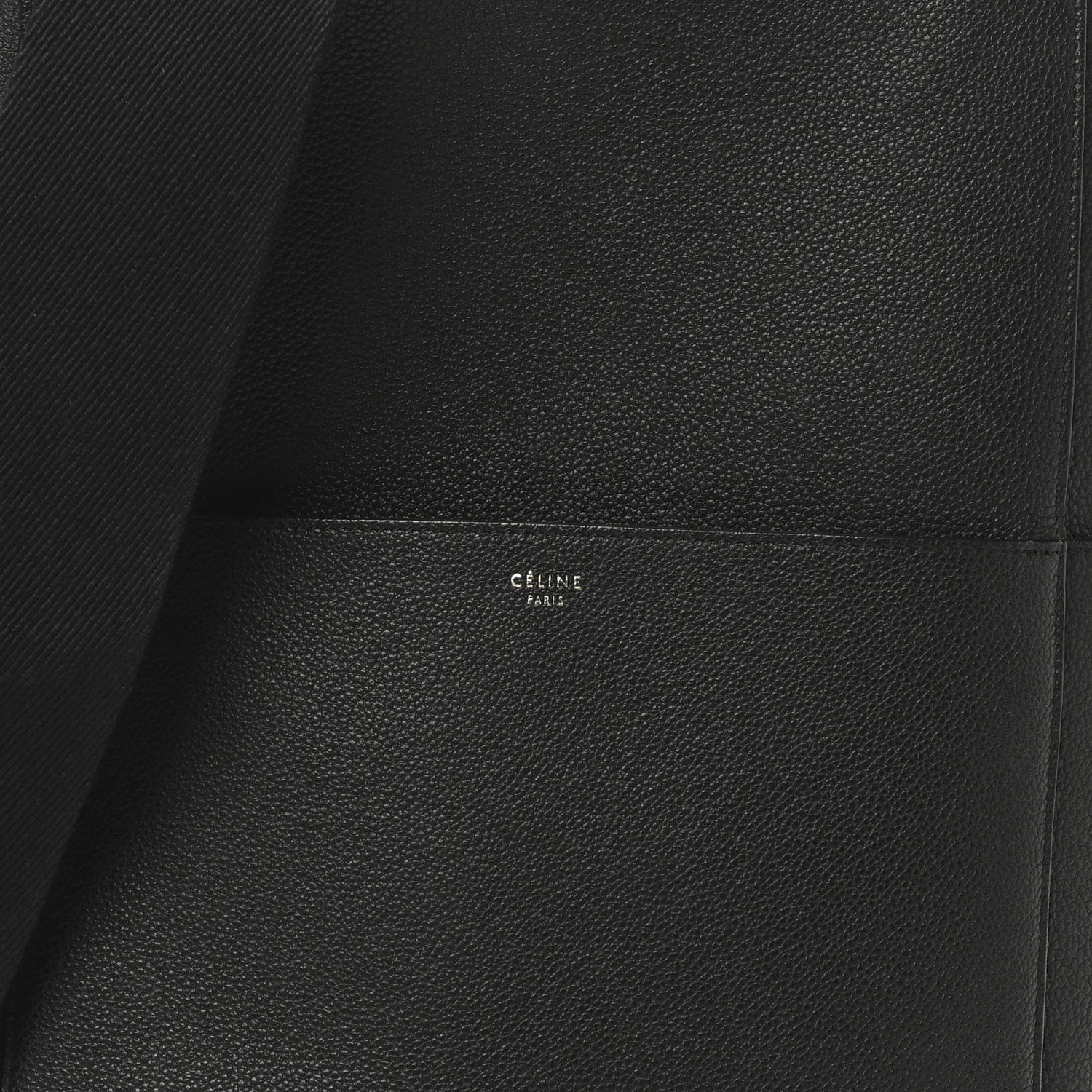 Soft Grained Calfskin Sangle Bucket Bag Black - Image 6