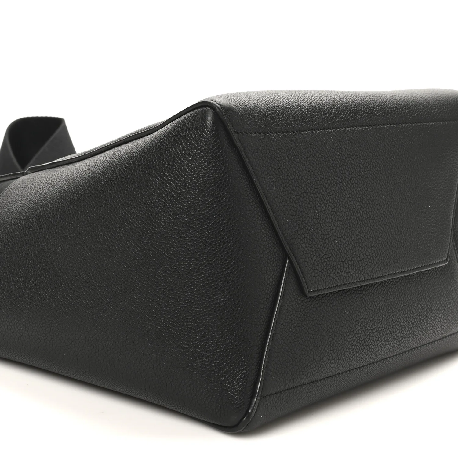 Soft Grained Calfskin Sangle Bucket Bag Black - Image 7