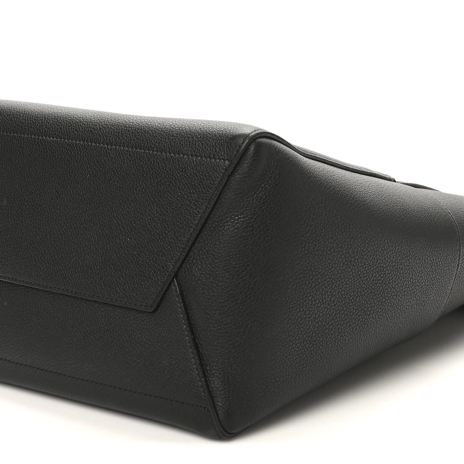 Soft Grained Calfskin Sangle Bucket Bag Black - Image 8