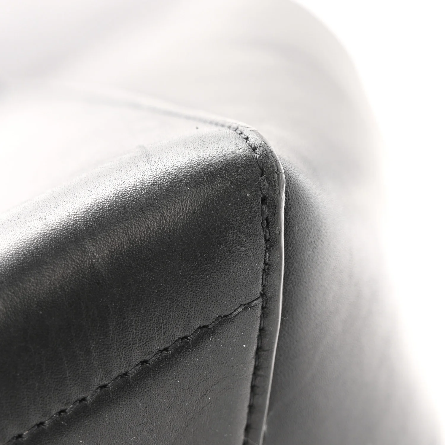 Soft Grained Calfskin Sangle Bucket Bag Black - Image 9