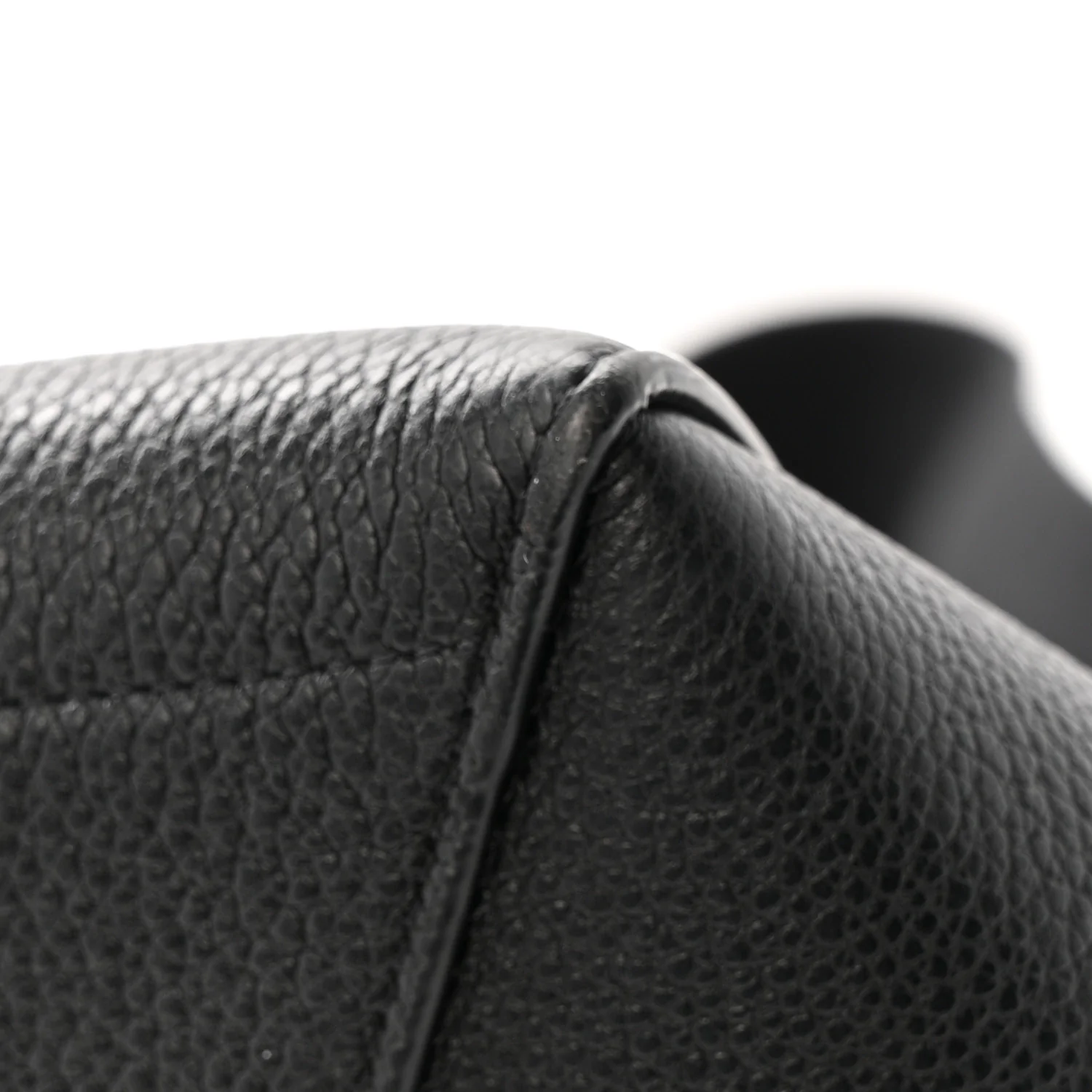 Soft Grained Calfskin Sangle Bucket Bag Black - Image 11