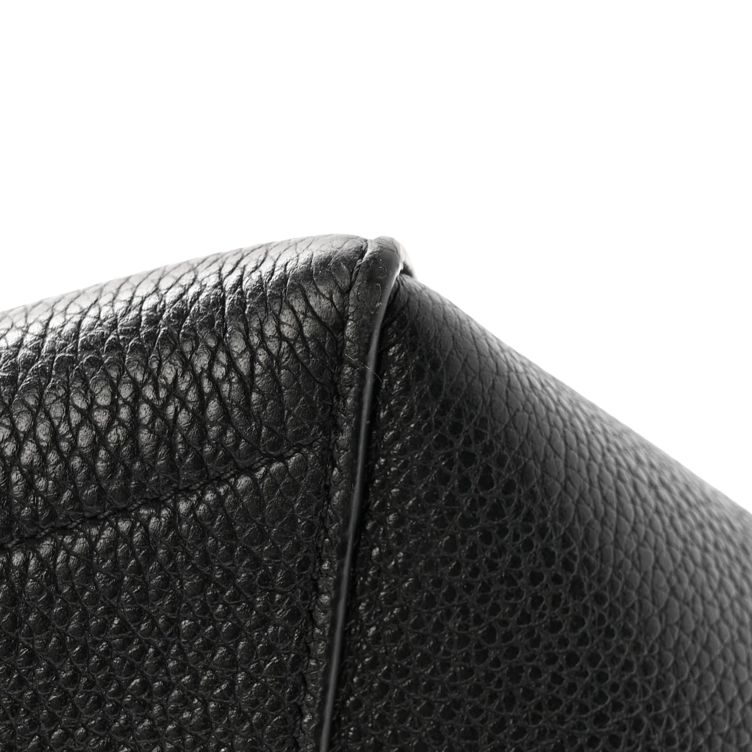 Soft Grained Calfskin Sangle Bucket Bag Black - Image 12