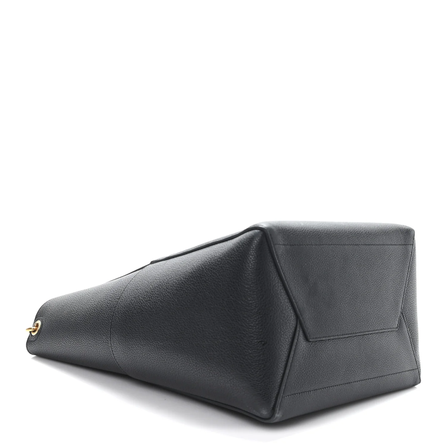 Soft Grained Calfskin Sangle Bucket Bag Black - Image 4