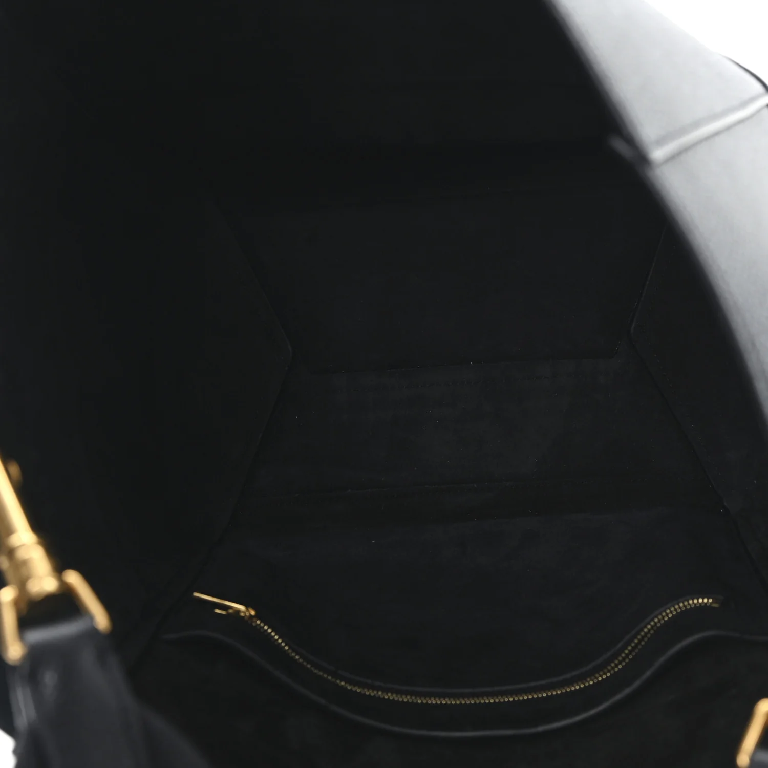 Soft Grained Calfskin Sangle Bucket Bag Black - Image 5