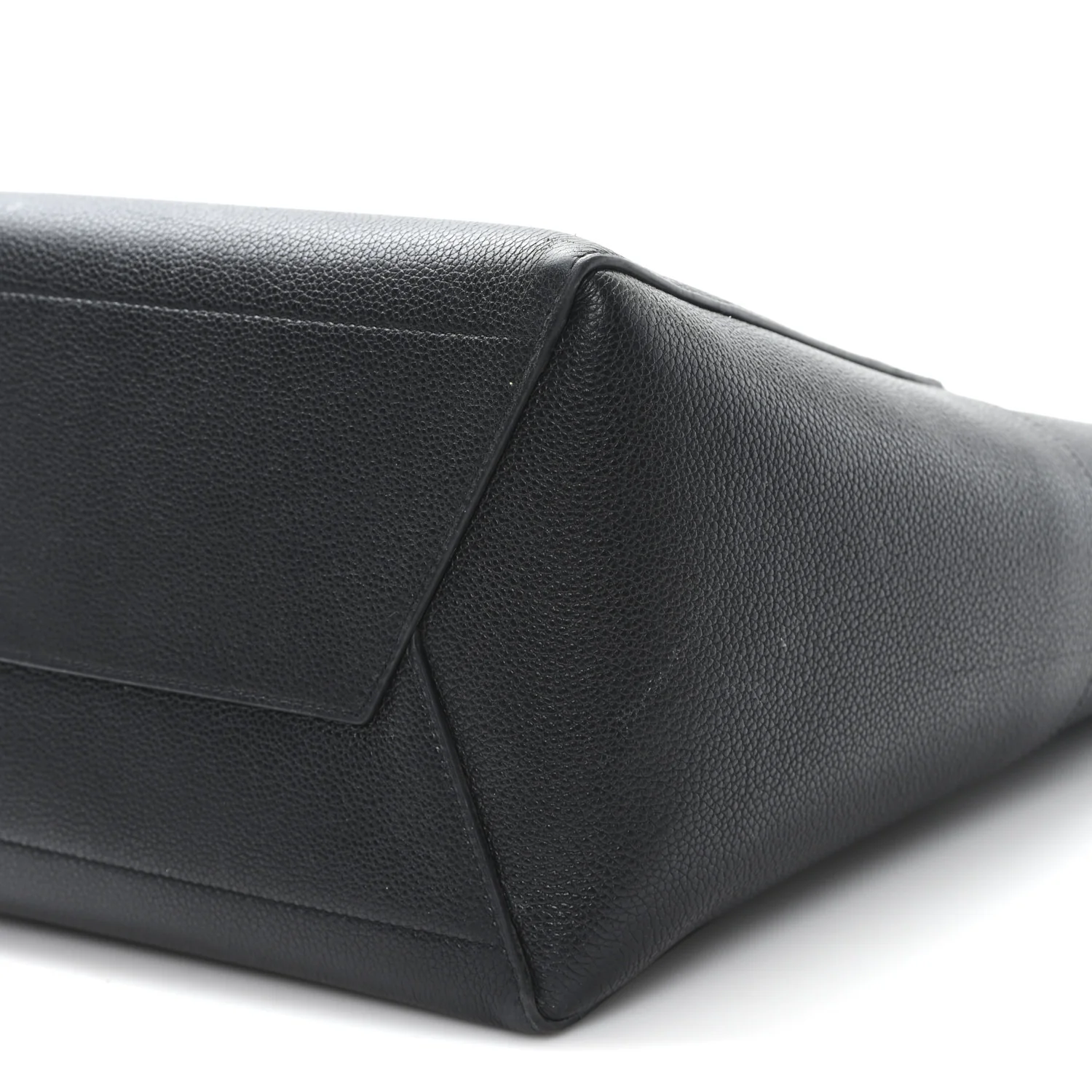 Soft Grained Calfskin Sangle Bucket Bag Black - Image 9