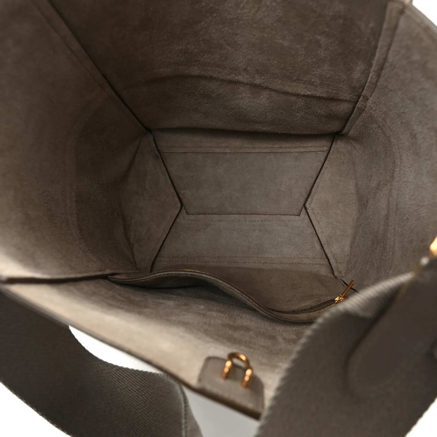 Soft Grained Calfskin Sangle Bucket Bag Taupe - Image 5