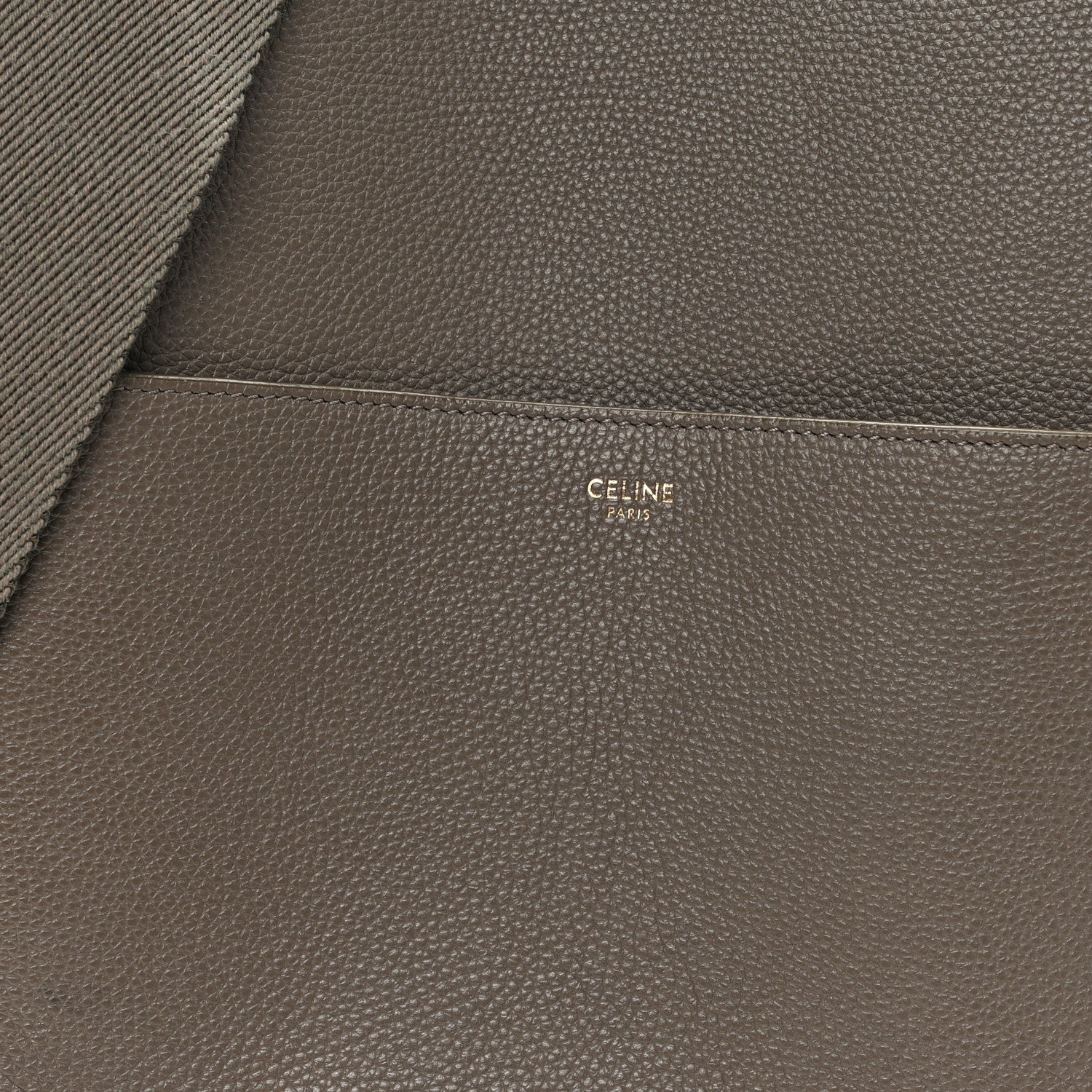 Soft Grained Calfskin Sangle Bucket Bag Taupe - Image 7