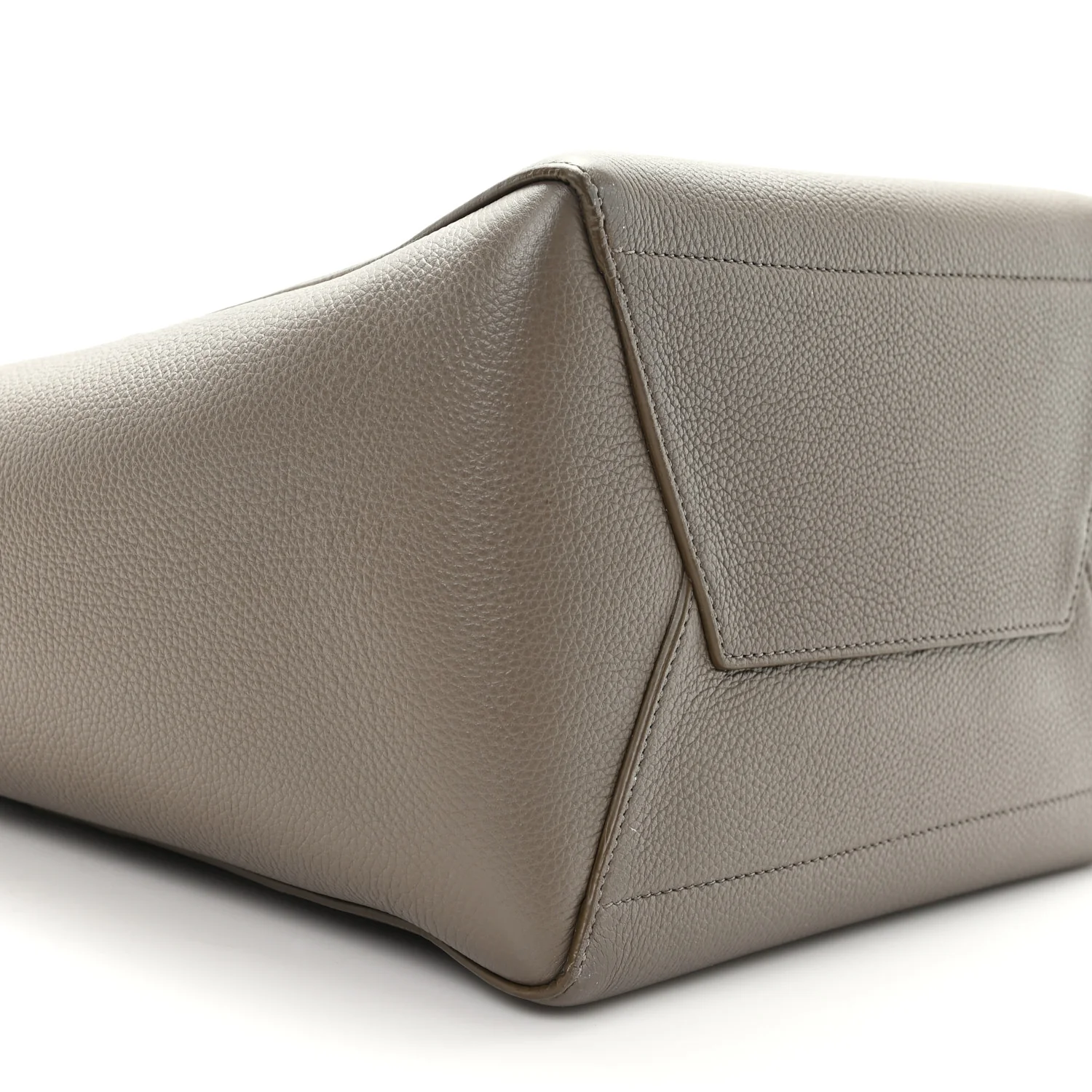 Soft Grained Calfskin Sangle Bucket Bag Taupe - Image 8
