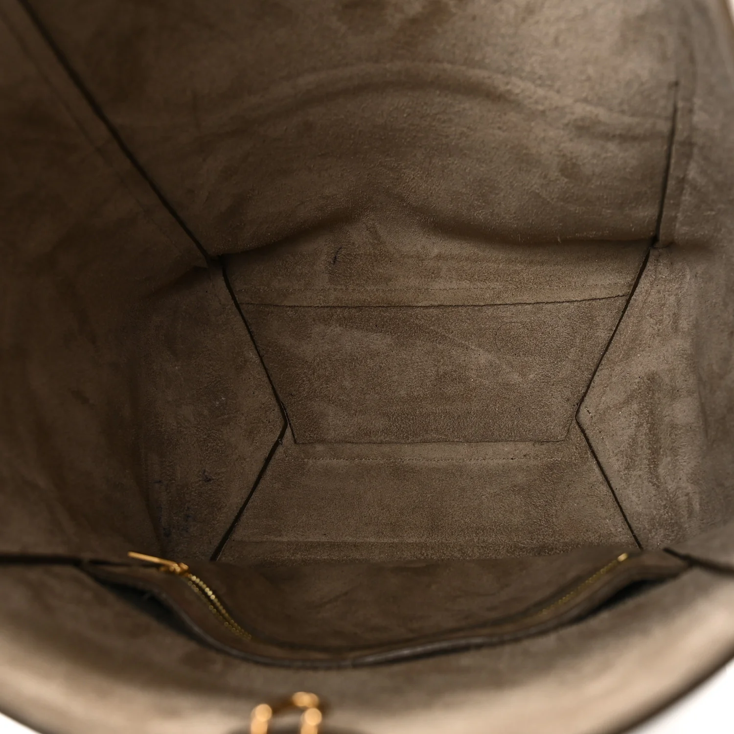 Soft Grained Calfskin Sangle Bucket Bag Taupe - Image 5