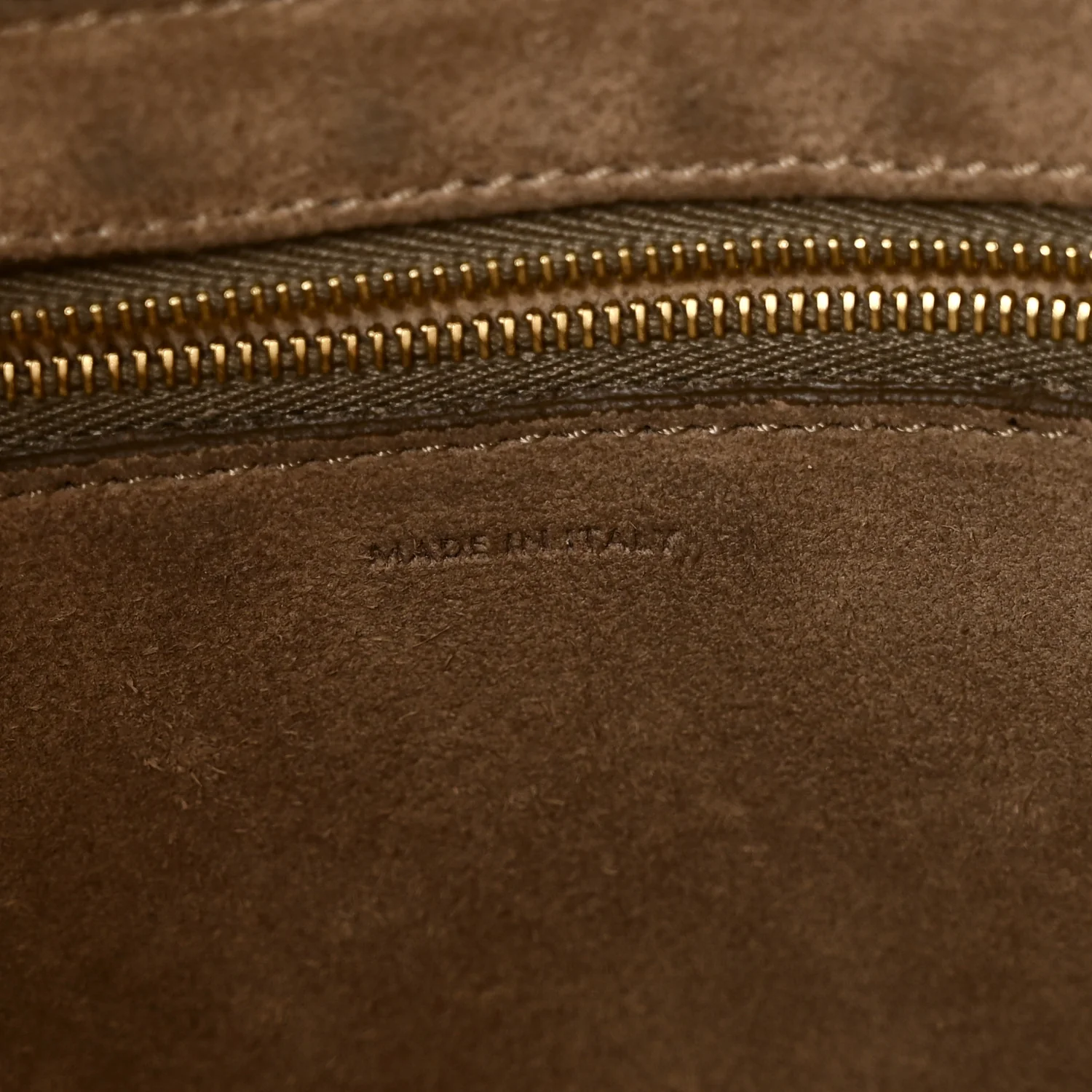 Soft Grained Calfskin Sangle Bucket Bag Taupe - Image 7