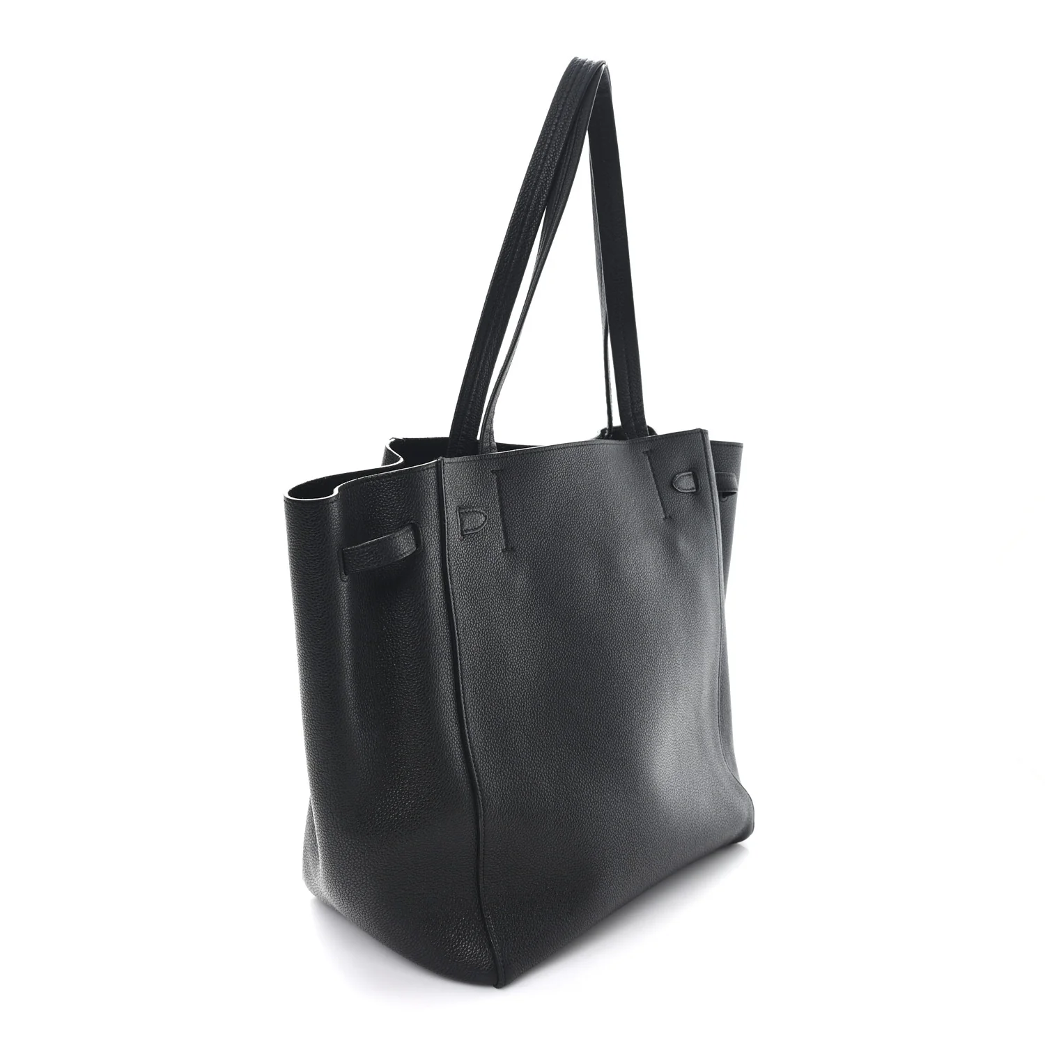 Soft Grained Calfskin Small Belt Cabas Phantom Black - Image 3