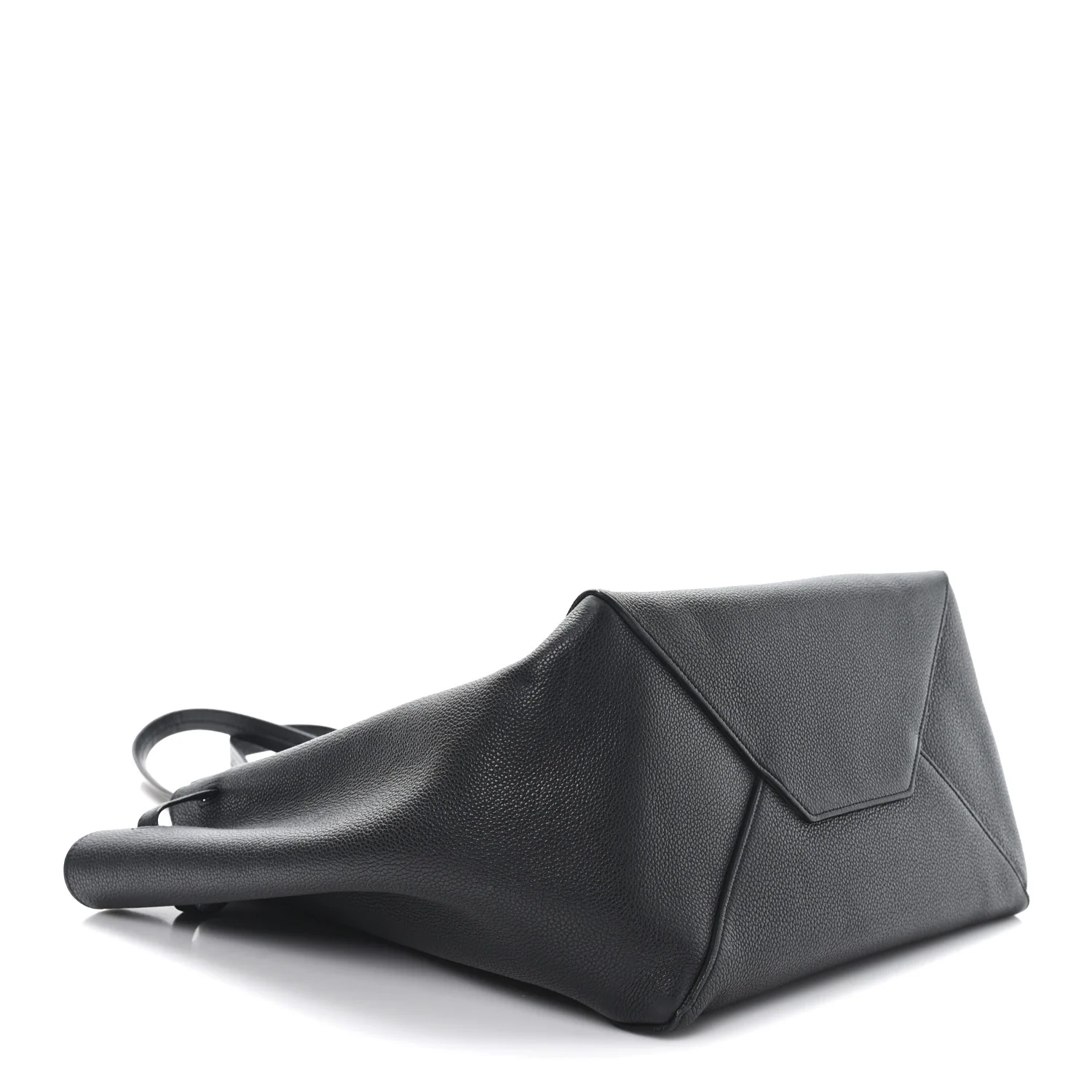 Soft Grained Calfskin Small Belt Cabas Phantom Black - Image 4