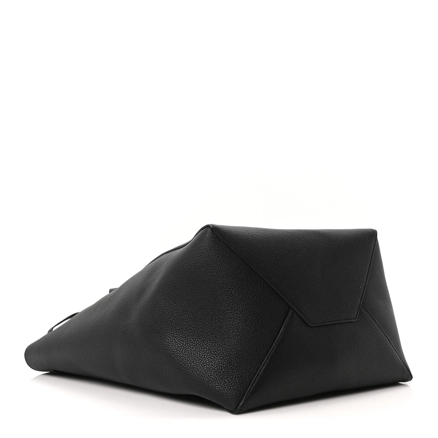 Soft Grained Calfskin Small Belt Cabas Phantom Black - Image 4