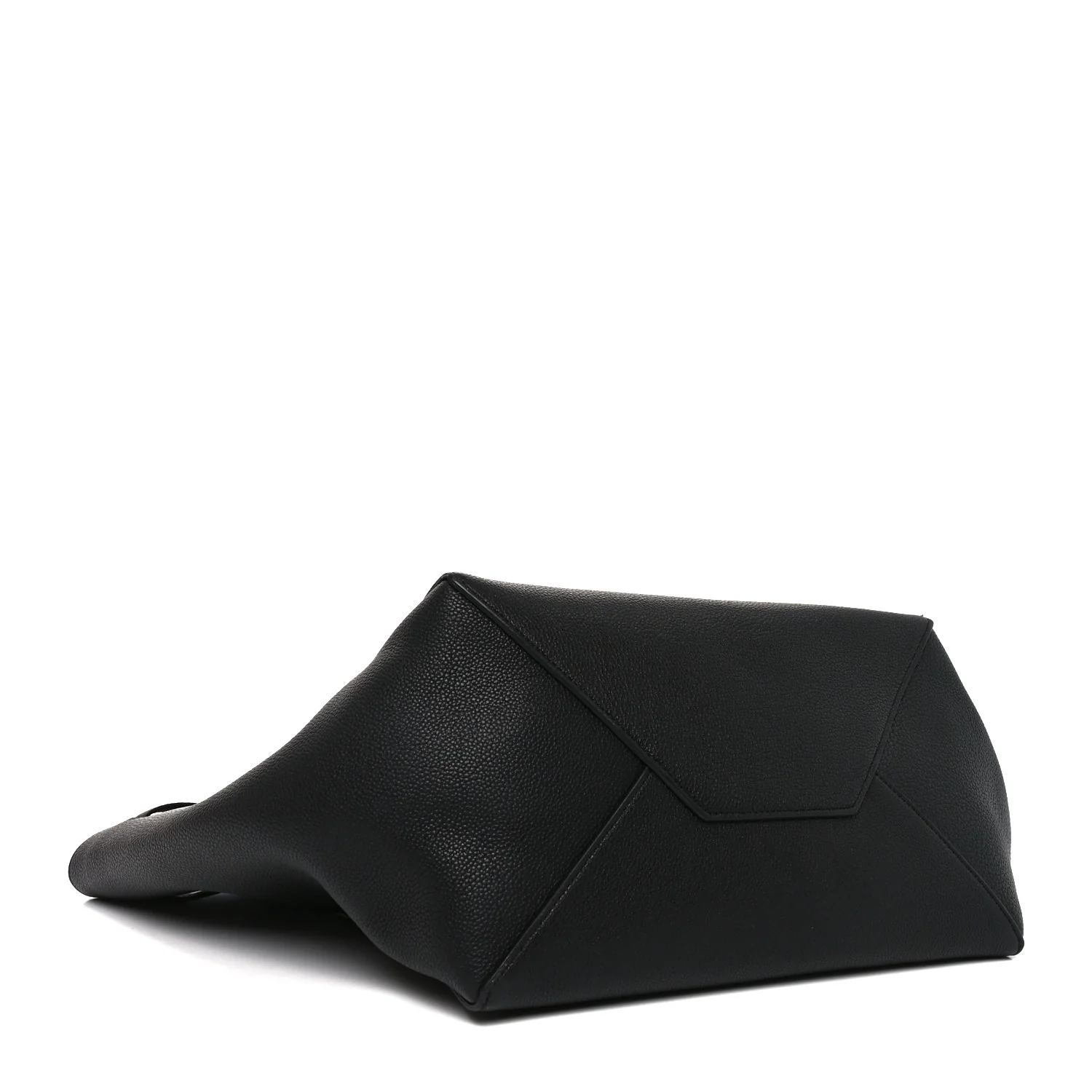Soft Grained Calfskin Small Belt Cabas Phantom Black - Image 4