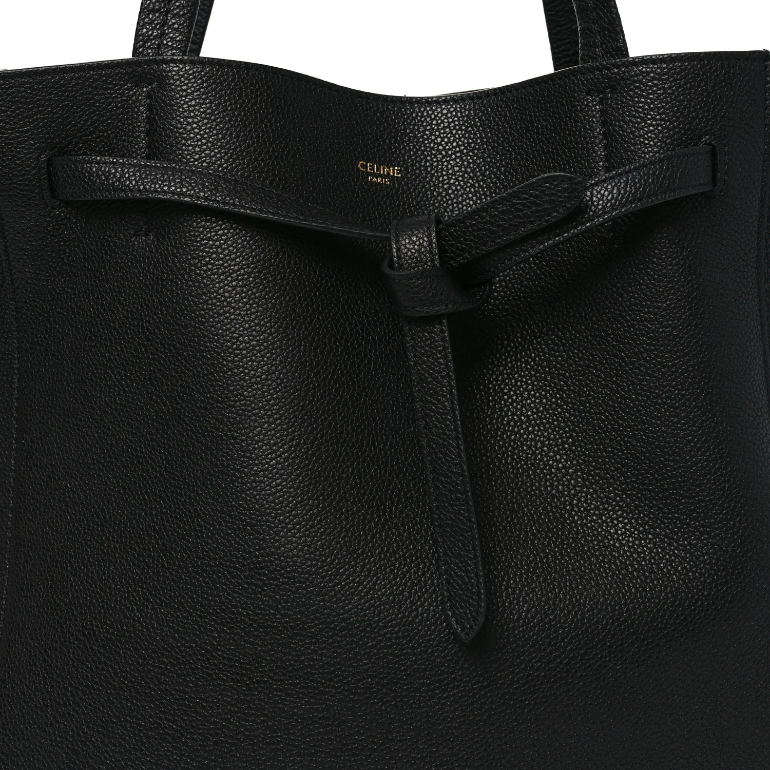 Soft Grained Calfskin Small Belt Cabas Phantom Black - Image 7
