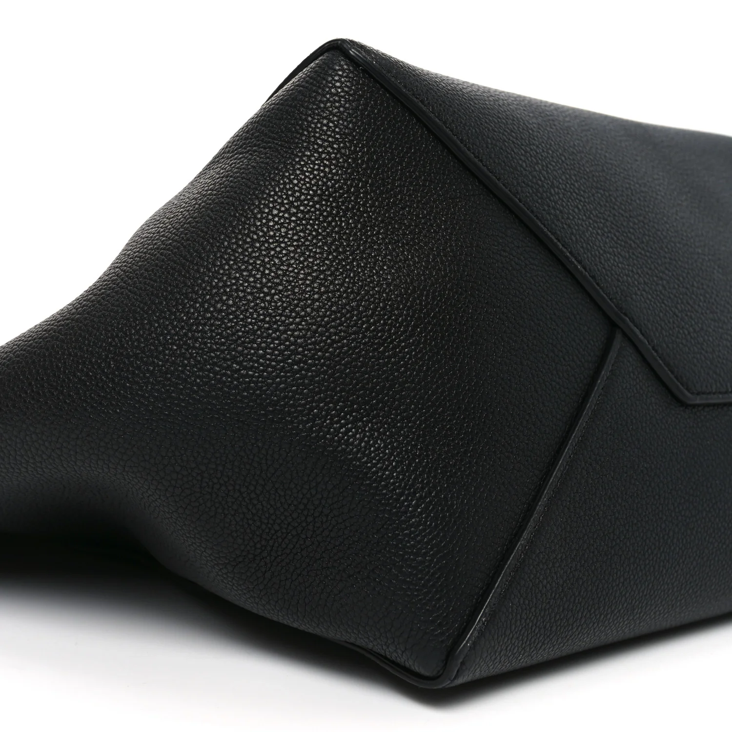 Soft Grained Calfskin Small Belt Cabas Phantom Black - Image 8