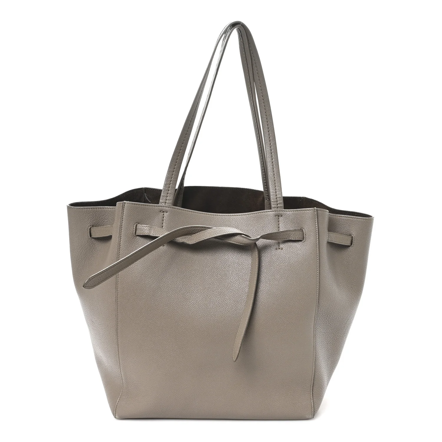 Soft Grained Calfskin Small Belt Cabas Phantom Taupe